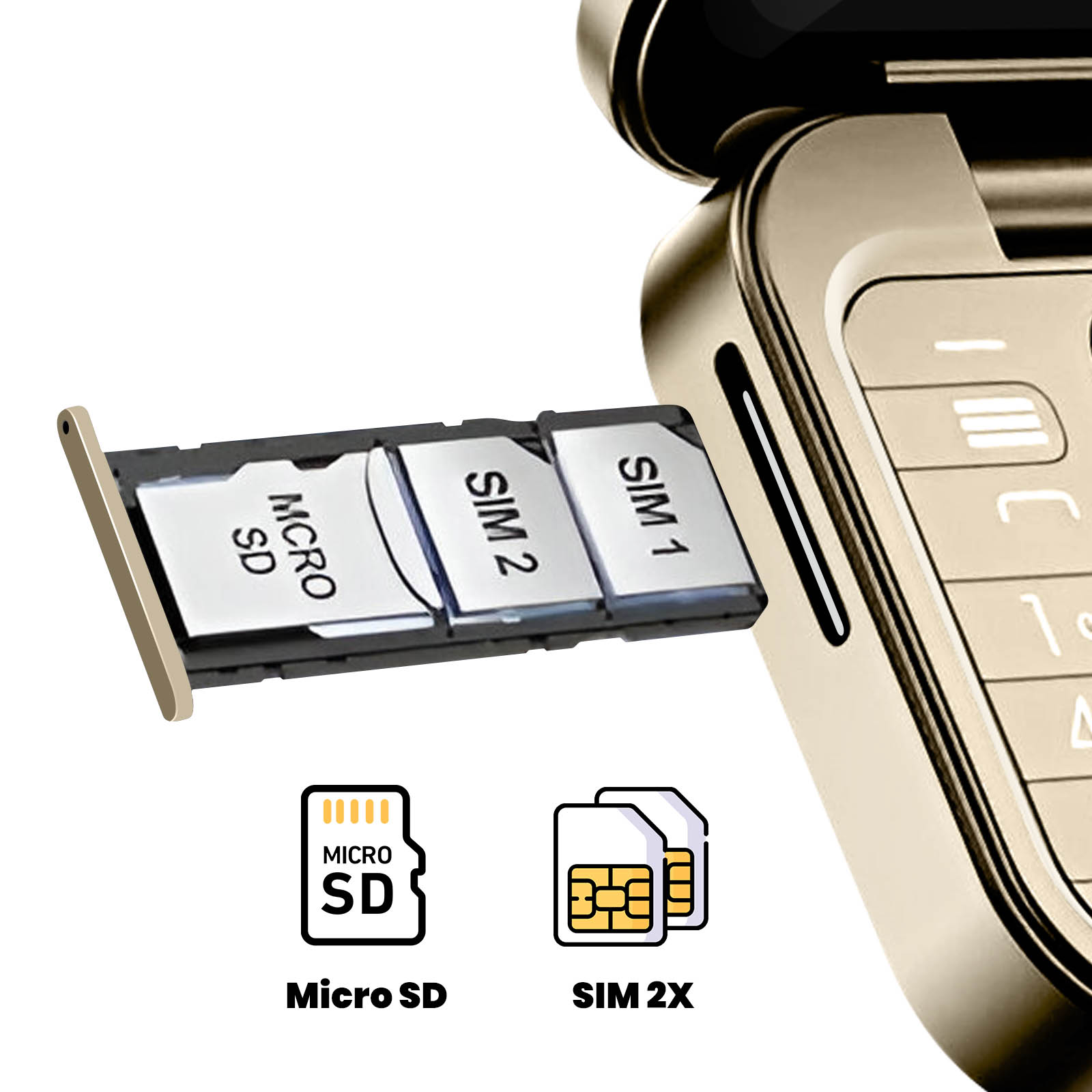 Teléfono Servo i16 Pro Dual SIM Radio FM Batería de 1000mAh