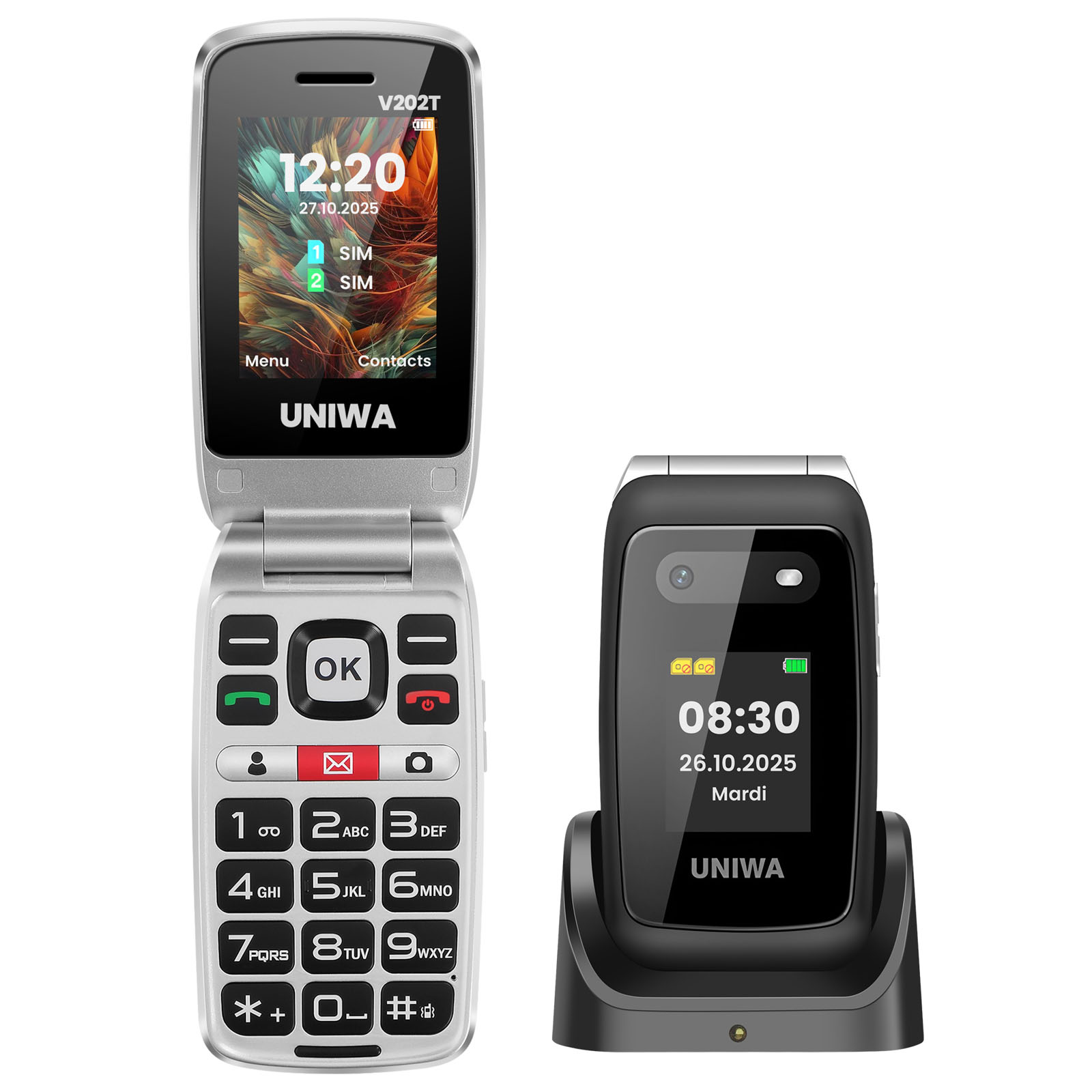 Téléphone à Clapet Pour Seniors : Gros Boutons, Son Fort, Utilisation Simplifiée