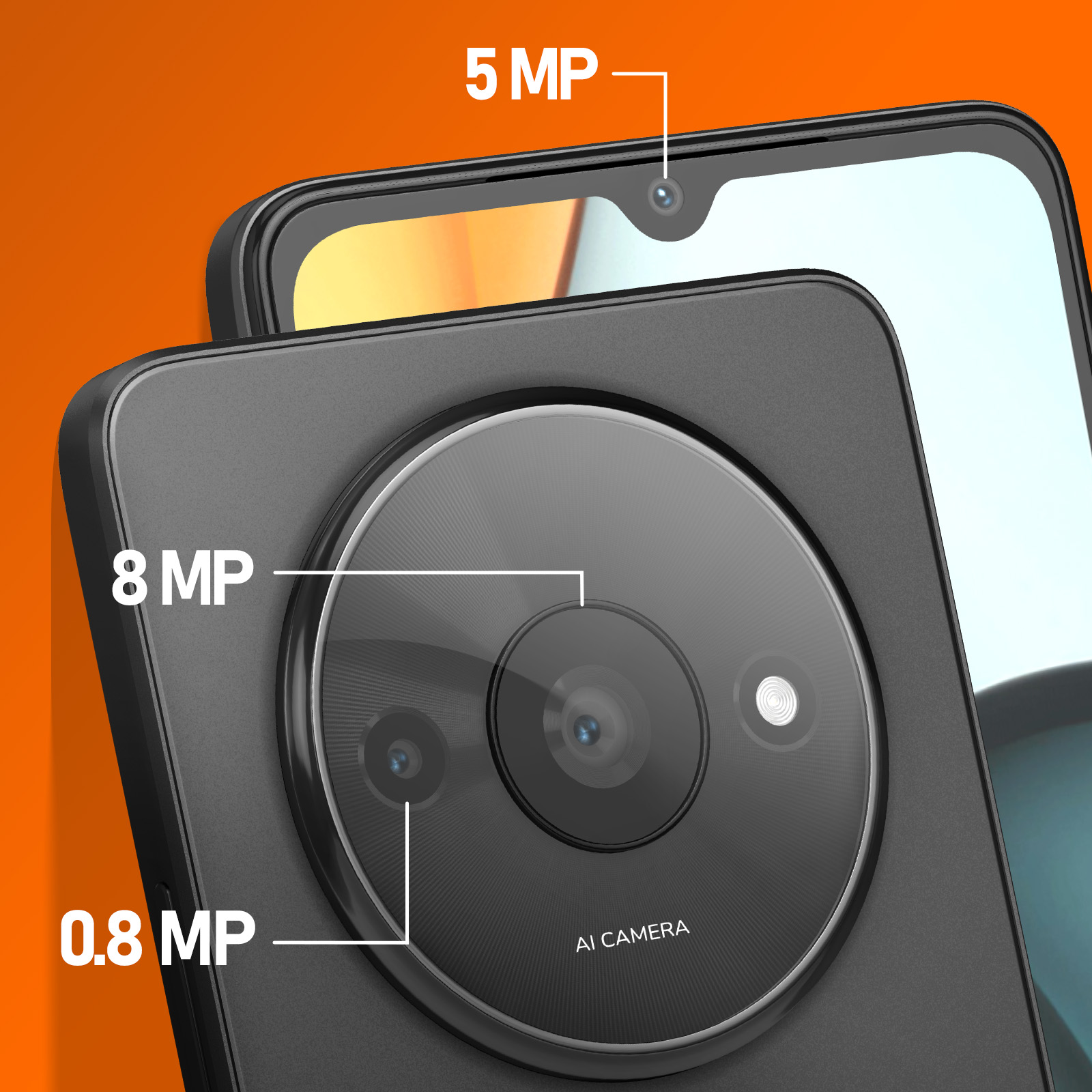 LYZXMY Cover per Redmi A3 4G (6.71) + 2 x Pellicola Protettiva in