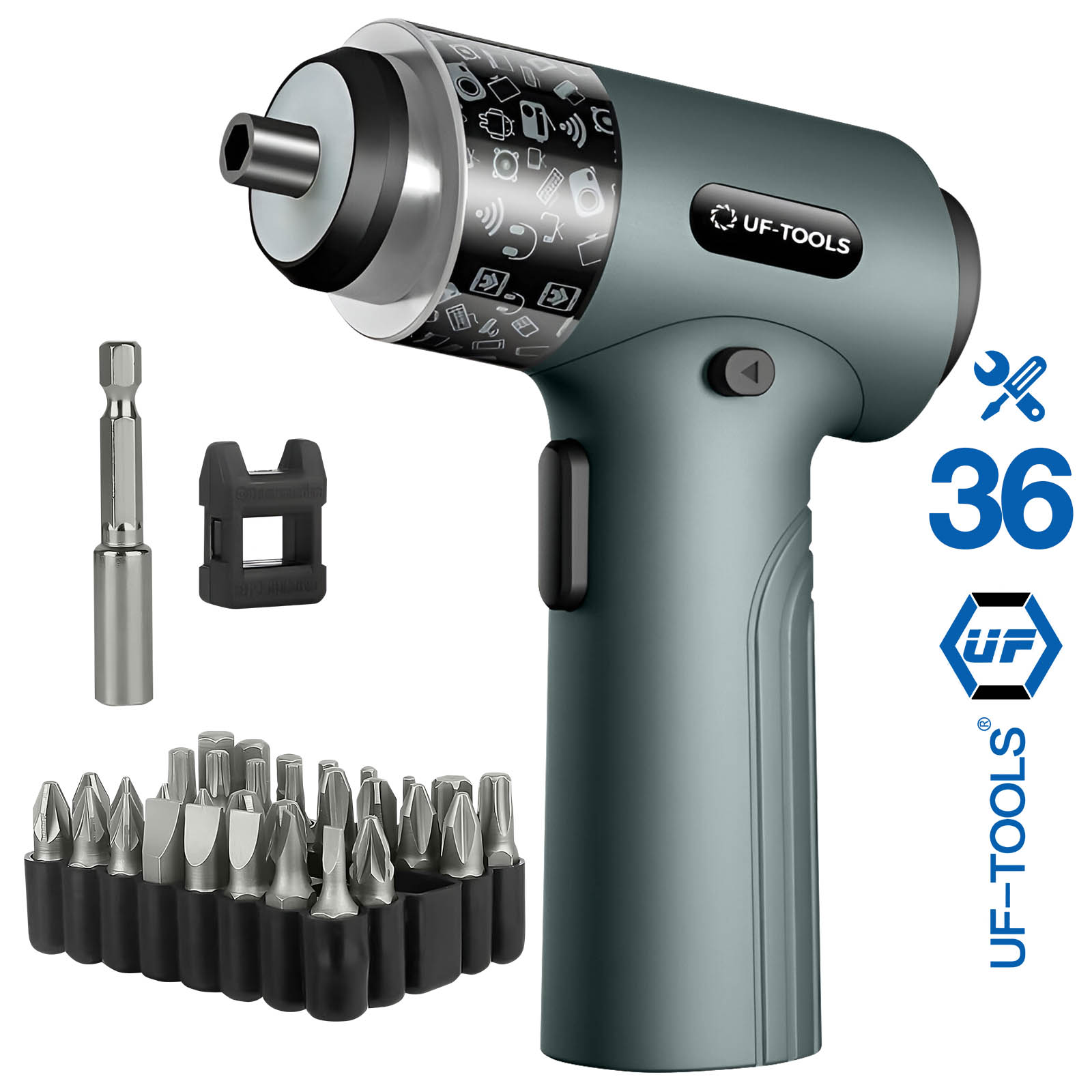 Tournevis lectrique  Cliquet Pistolet - Kit 36 en 1 UF-Tools - Franais
