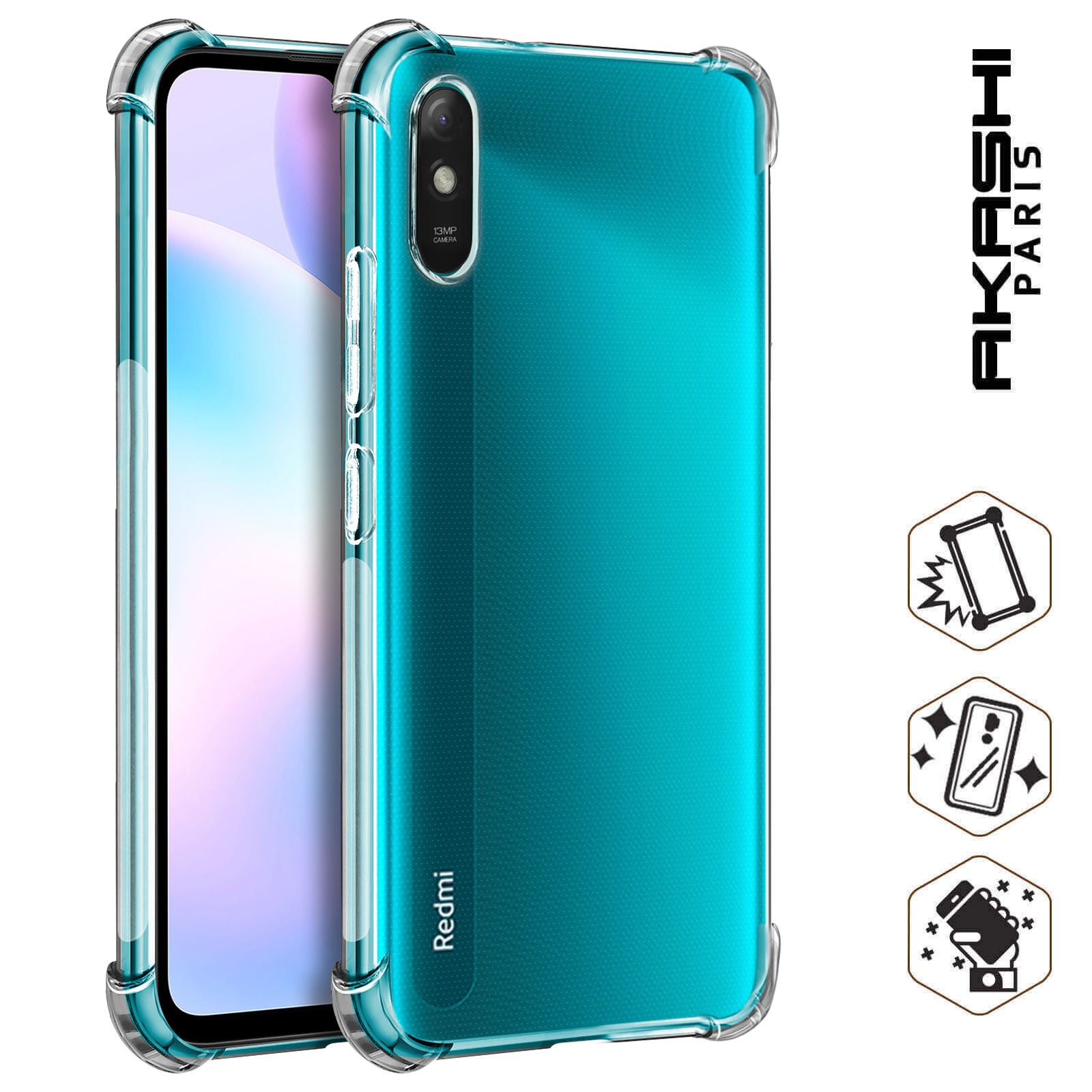 Cover Redmi 9 C Custodia Protettiva Per Xiaomi Redmi 9 / 9A / 9C - Design Smart9, Colorata E Resistente Xiaomi Fan