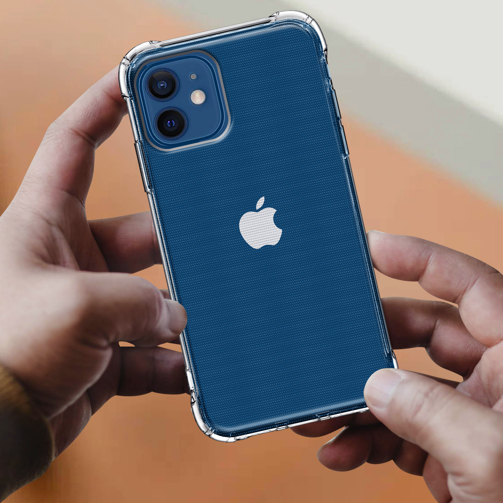 GANAN Cover Per IPhone 12 Mini – Custodia Trasparente Antiurto Con Angoli Rinforzati, Bordo Fotocamera Rialzato