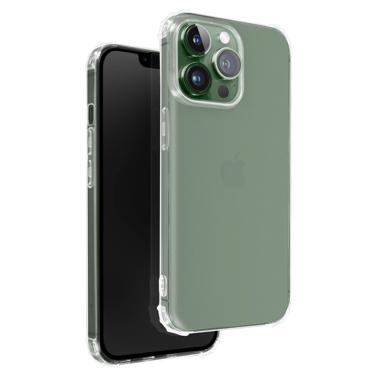 GANAN Cover Trasparente Per IPhone 13 Pro - Custodia Antiurto Con Angoli Rinforzati E Bordi Rialzati