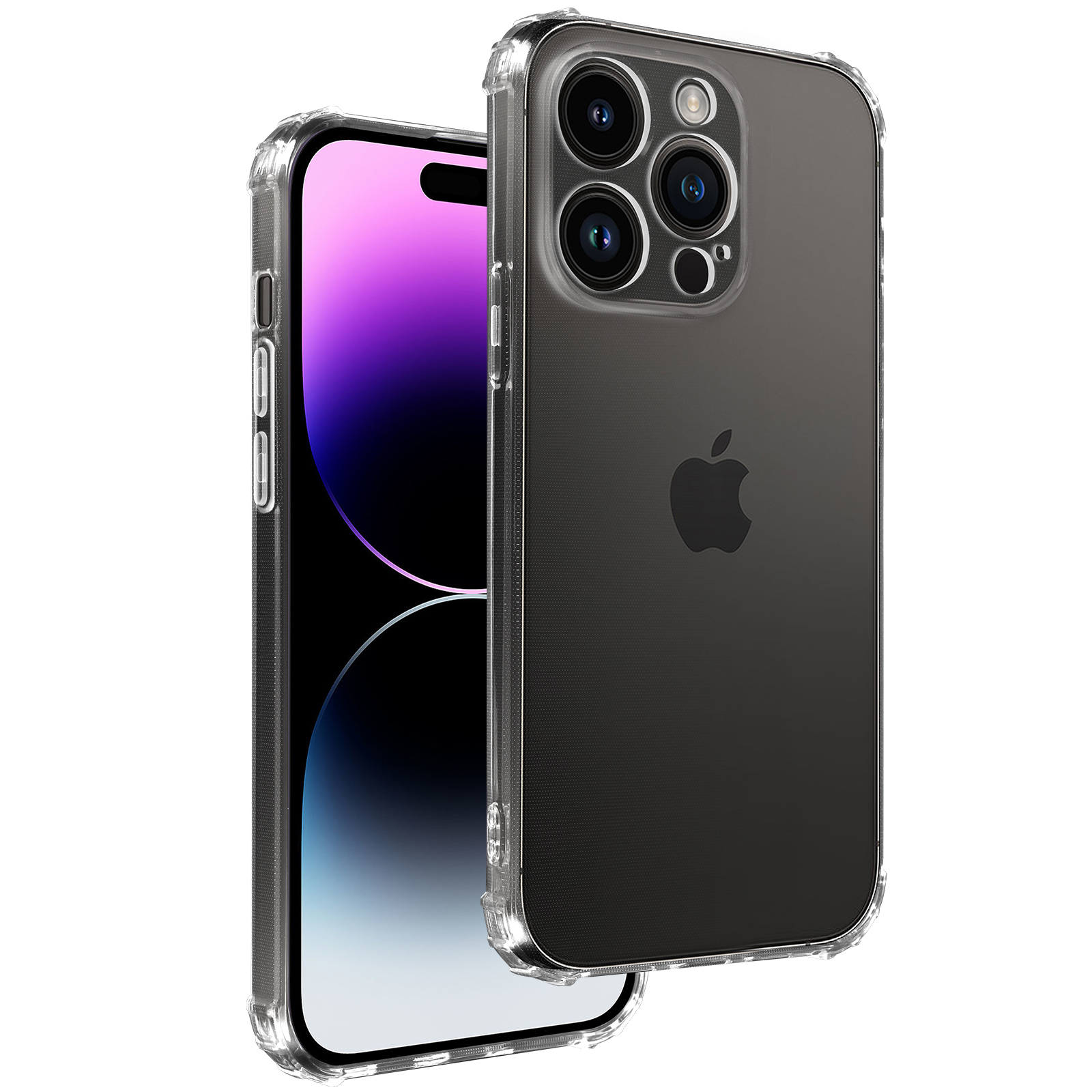 CAROKI Custodia Per IPhone 14 Pro Morbida TPU Trasparente Con Stampa Leopardo, Antiurto Con Cuscini D'Aria, Protezione Fotocamera E Scherzo, Supporta Ricarica Wireless, Sottile E Leggera