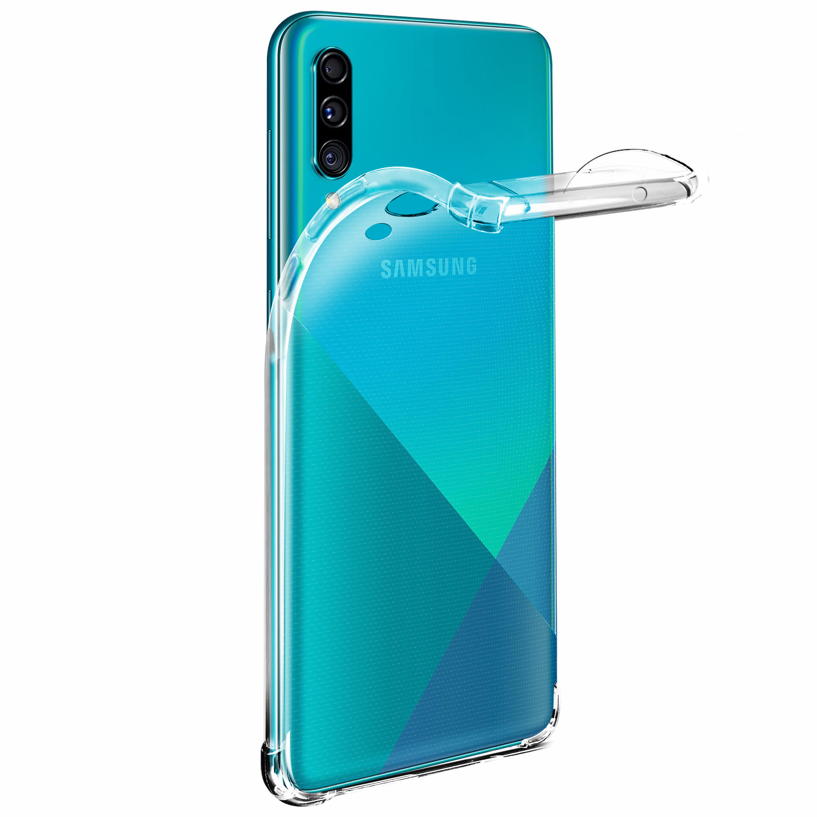 COVER per SAMSUNG GALAXY A30s Trasparente Morbida Silicone Custodia Ultra Slim e