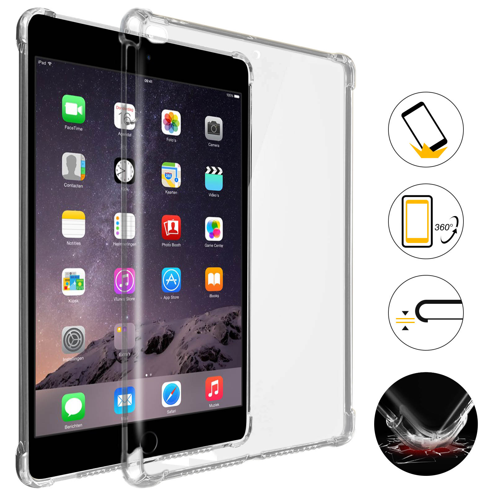 YENDOSTEEN Coque Pour IPad Mini 5 2019 / IPad Mini 4,Couple Parapluie Pluie 134267 Housse Étui Avec Veille/Réveil Automatique