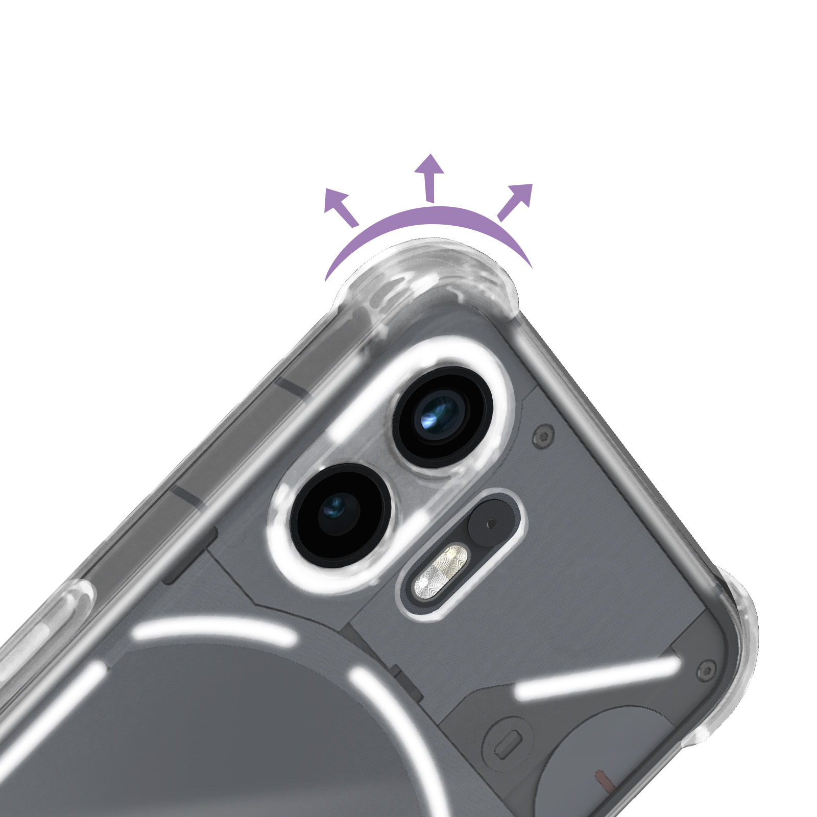 Custodia Moex Aero Trasparente Per Nothing Phone (2) - Silicone Anti-giallo, Ultra Sottile, Antiscivolo