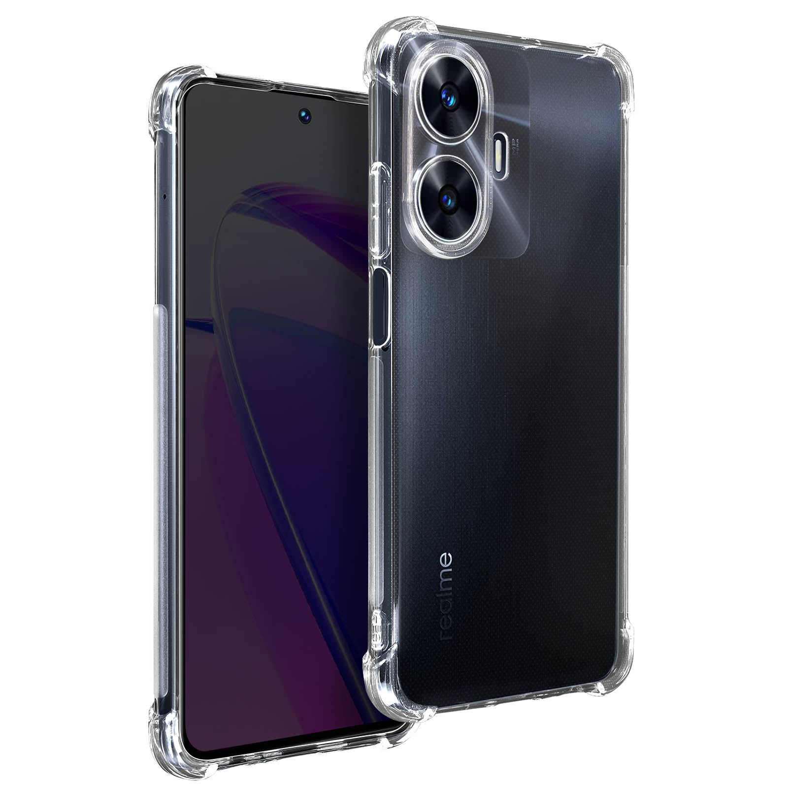 HAOYE Cover per Realme C55, Stile di Pittura a Colori Freschi Silicone