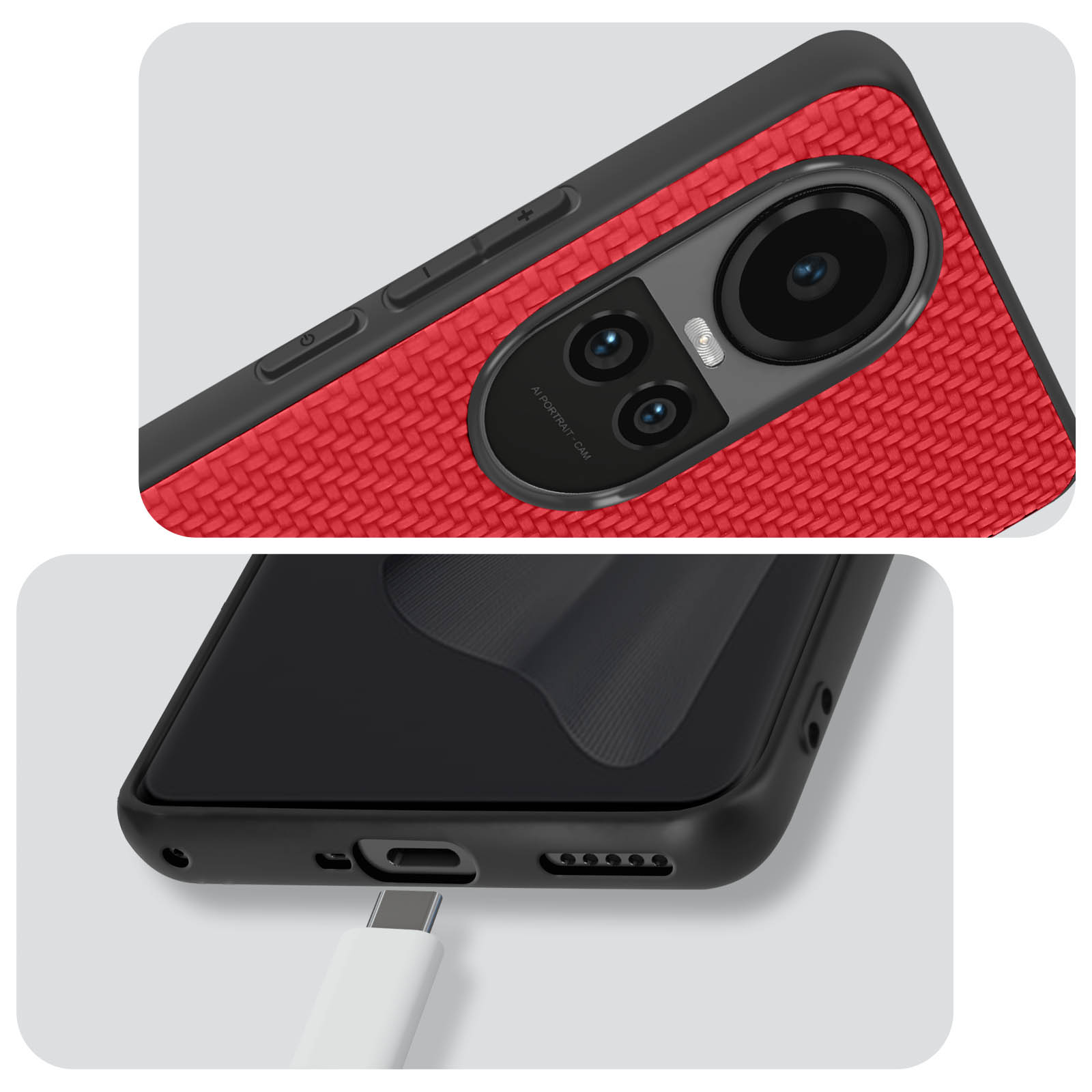 Custodia Per Oppo Reno 10 5G / Pro 5G Con Adesivi Glitter - Cover Trasparente Antiurdo, Bordo Placcato, Colore Lavanda - 2