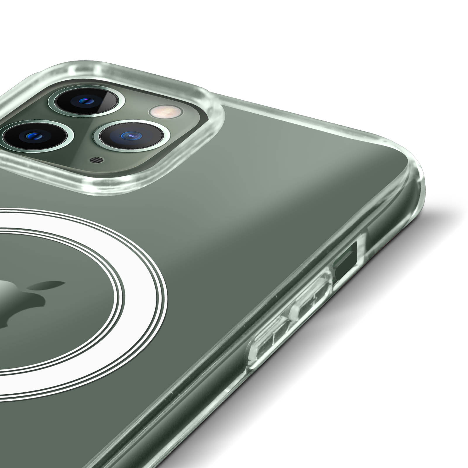 Custodia per iPhone 11 Cover 360 Gradi Full Body Protettiva Antiurto Cover Flip Case Trasparente Vetro Temperato Ultra Sottile Custodia Metal Bumper con Adsorbimento Magnetica Copertura Case,Argento