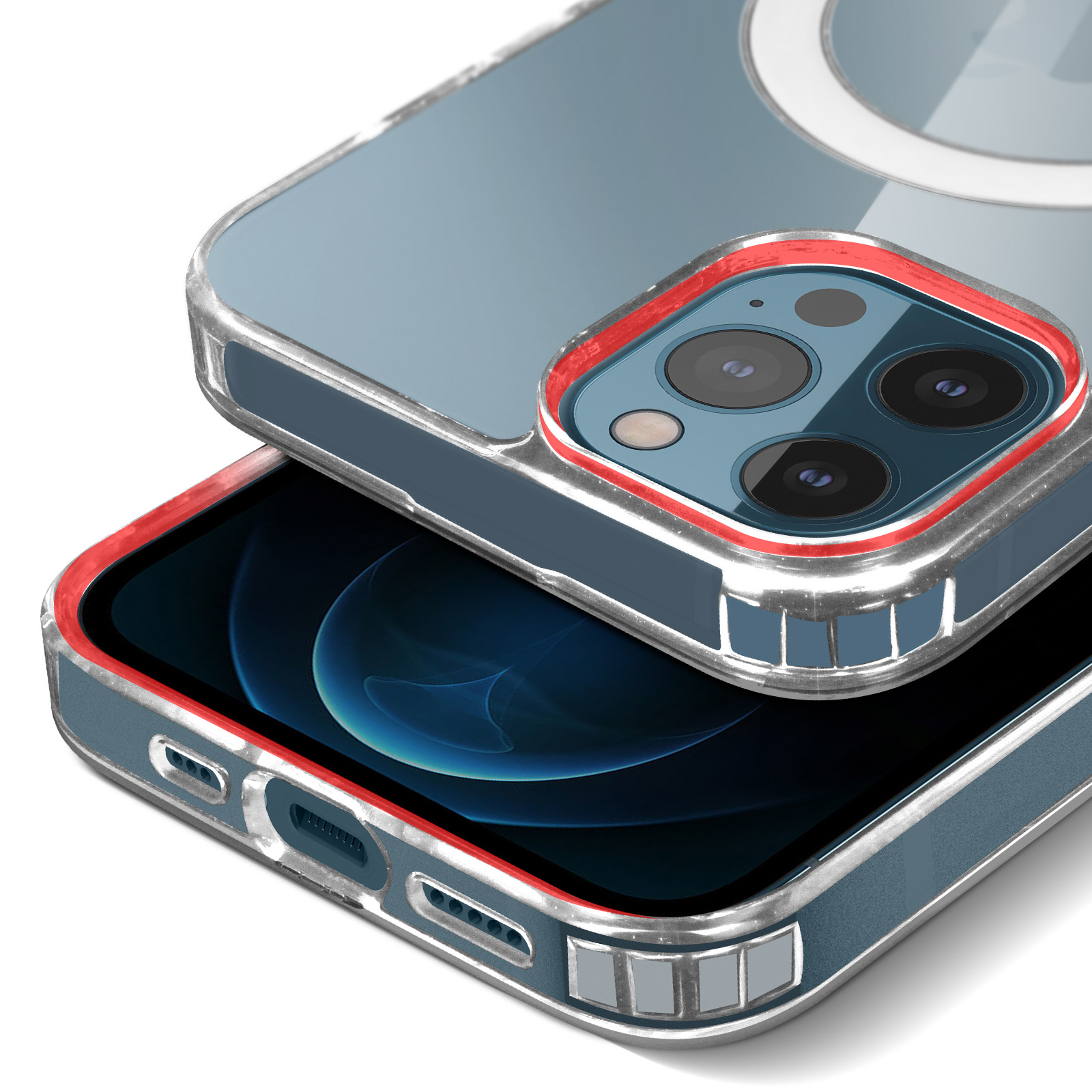 Funda Magsafe Transparente Con Círculo Delgado Para IPhone 17 Air