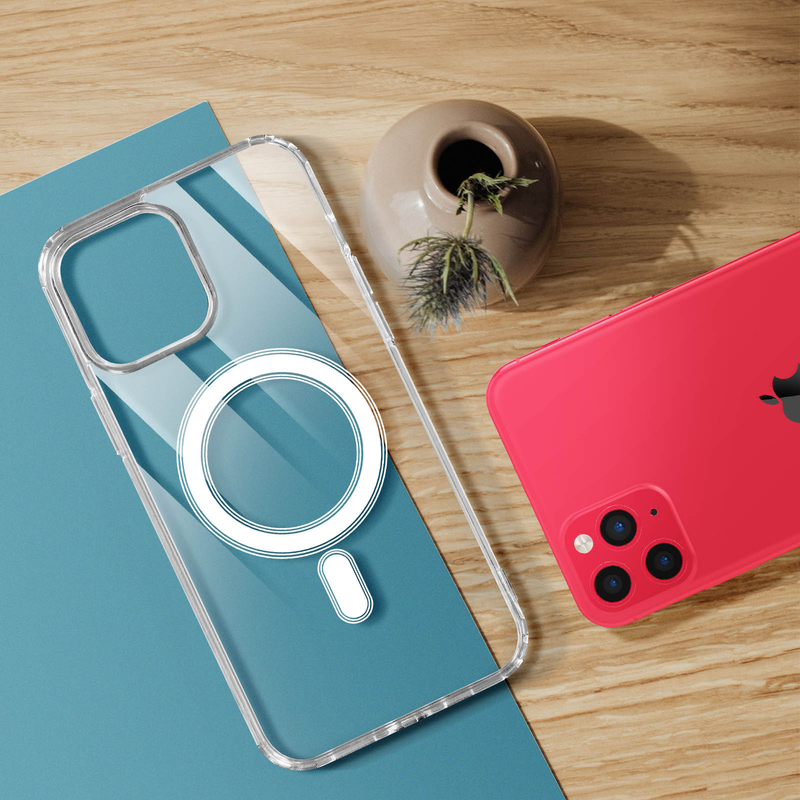 Custodia Magnetica GOUI Per IPhone 11 Pro Con Barre Magnetiche | Gomma Antiurto Morbida Al Tatto | Supporta Ricarica Wireless
