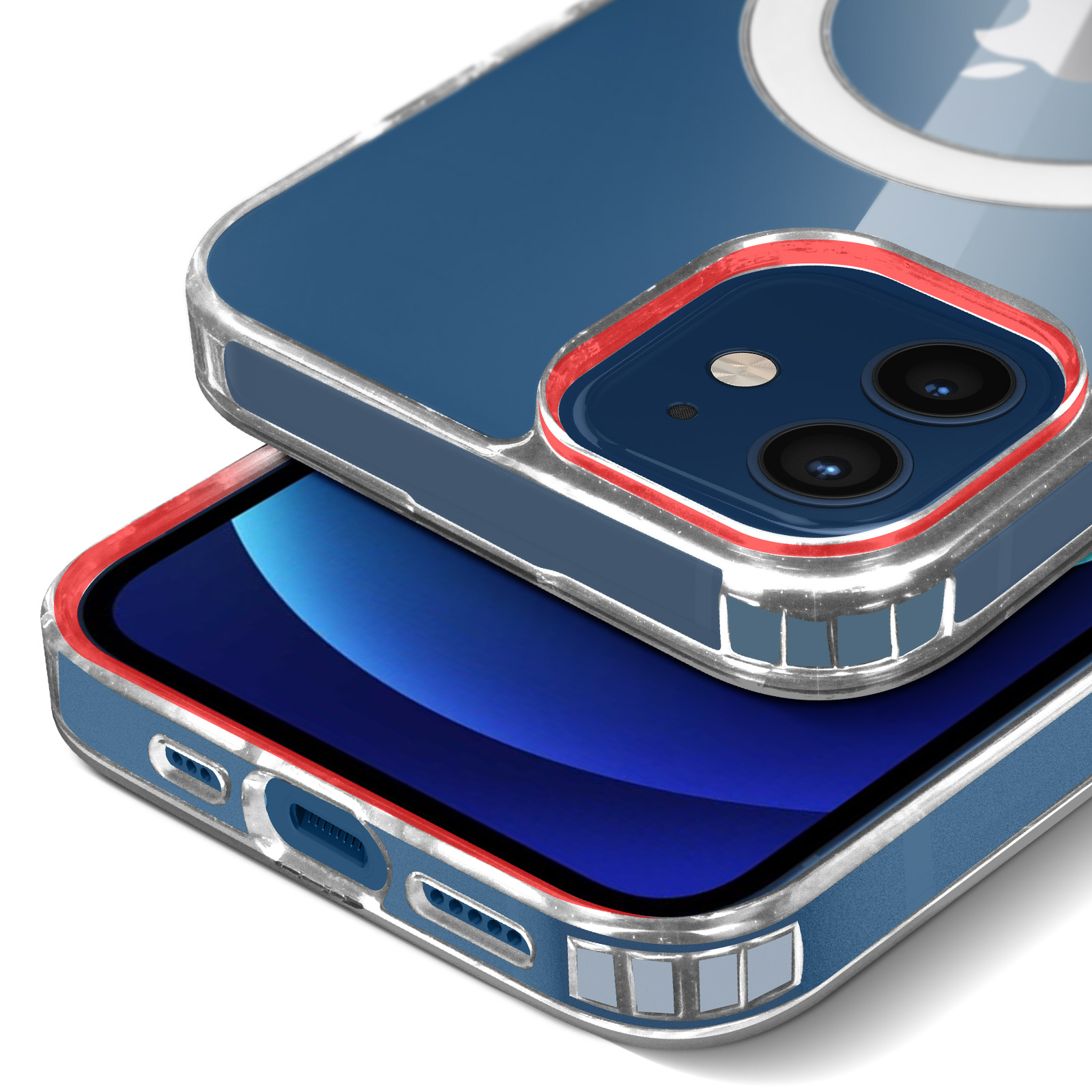 UnnFiko IPhone 12 Pro Max Hülle Mit MagSafe – Kristallklar, Stoßfest, Mit Verstellbarem Schultergurt