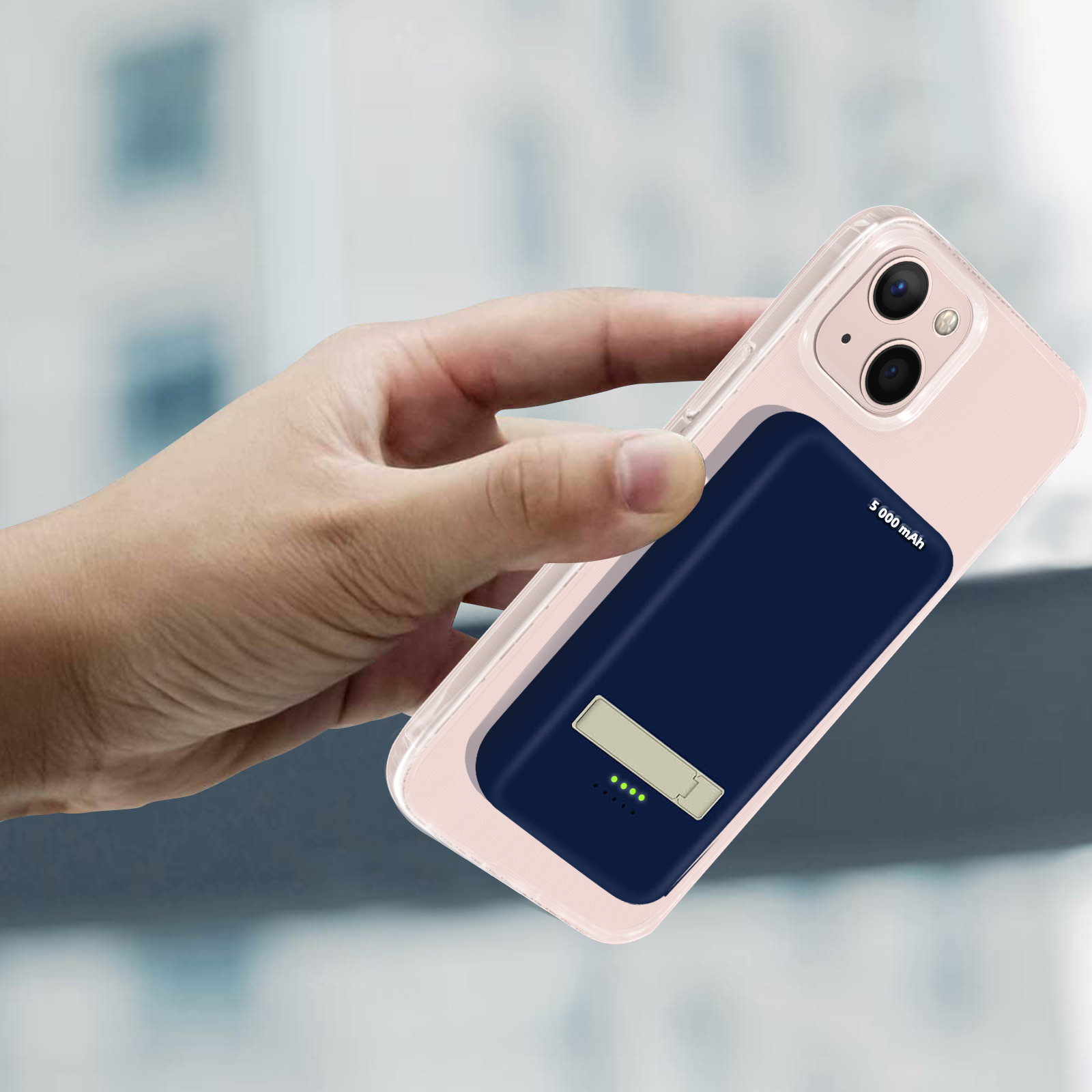Custodia per iPhone 13, compatibile con MagSafe, iPhone 13, magnetica, con 2 pellicole protettive, cristallo trasparente, TPU, protezione dalle cadute, sottile, da 6,1 pollici 2021, trasparente