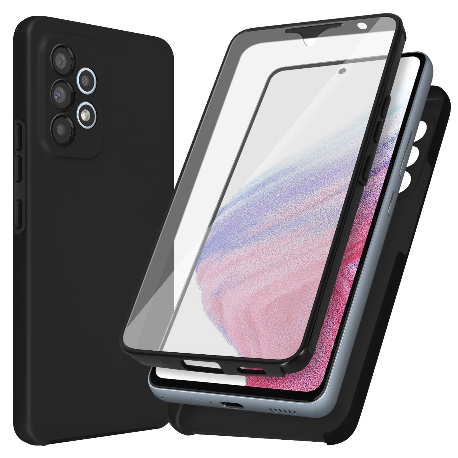Custodia Sottile Antiurto Per Blackview A53/A53 Pro - Cover Morbida In TPU Con Bordi Rinforzati (Nero) - 3