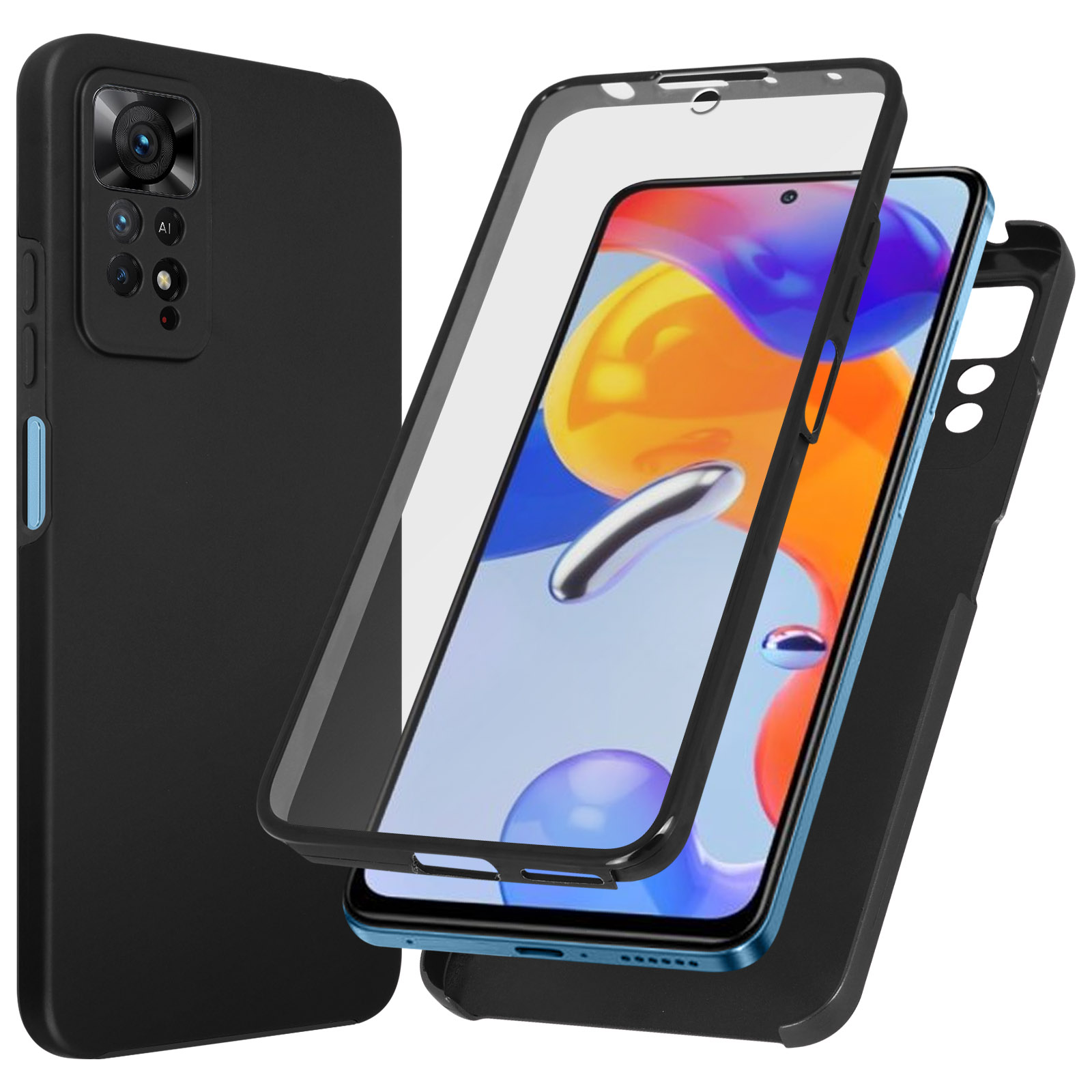 Coque à Clapet Pour Xiaomi Redmi Note 11 Pro (4G/5G EU) - Bleue, TPU - Neuf