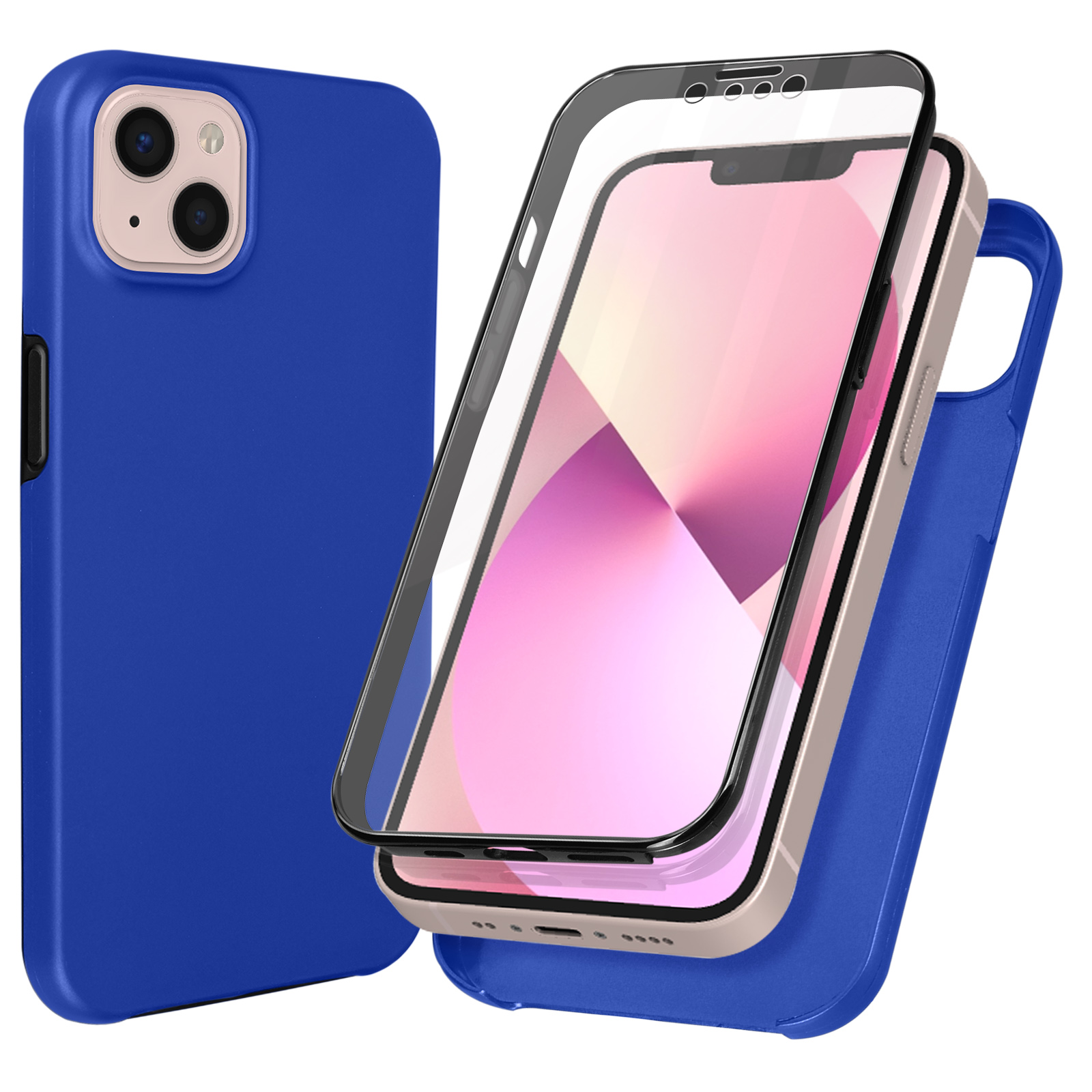 Custodia IPhone 13 Mini In Fibra Di Carbonio E TPU - Ultra Sottile 1.8mm, Antigoccia, Blu Scuro, Copertura Fotocamera - 2