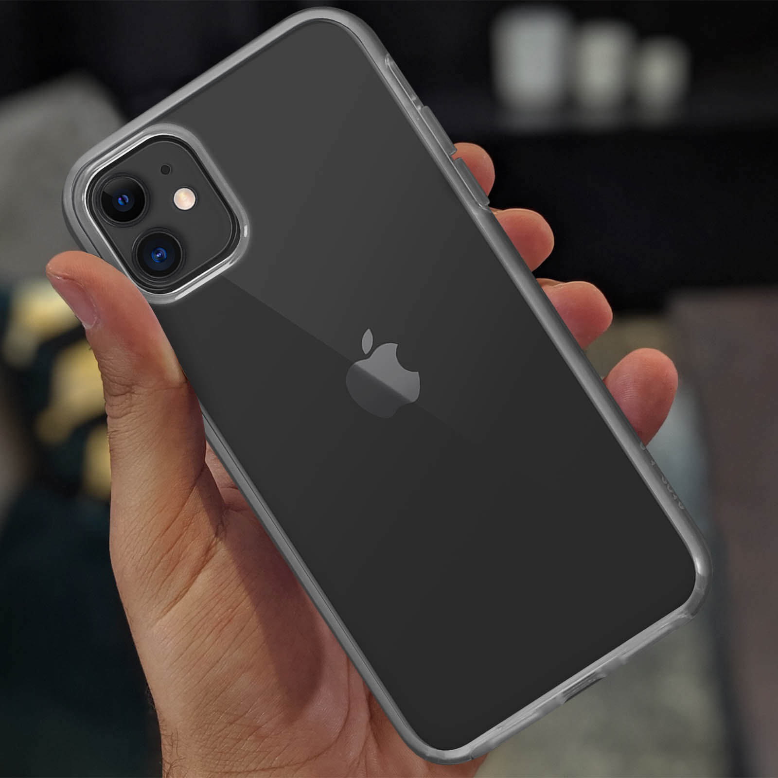 Custodia Whioltl Per IPhone 11: Cover Trasparente Con Retro Rigido E Bordo Morbido TPU, Antiurto - copertina