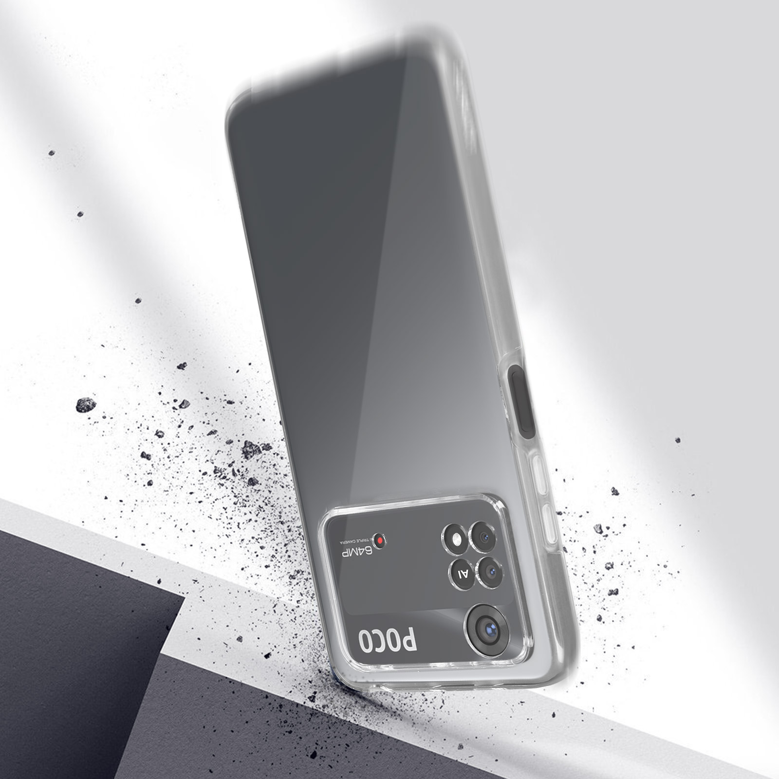 Custodia In Silicone Liquido Blu Per Xiaomi POCO M4 Pro 5G Design Ape Disegni
