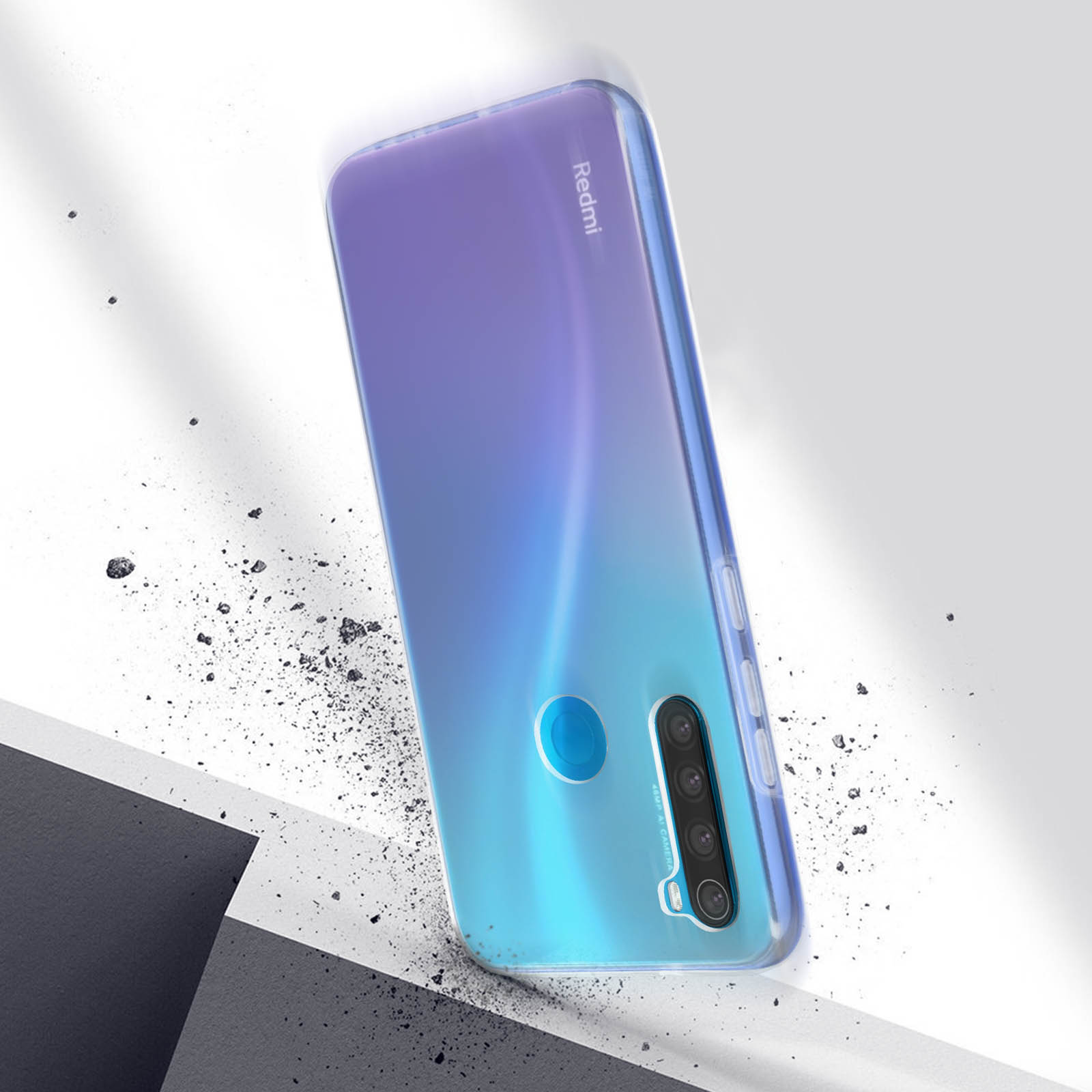 Tumundosmartphone Protettore per Display in Vetro Temperato per Xiaomi Redmi Note 8 PRO Transparent