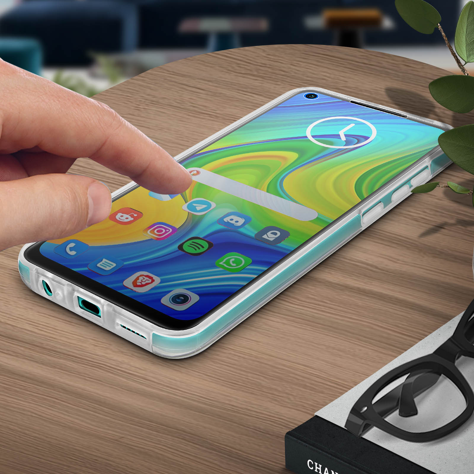 COQUE XIAOMI REDMI NOTE 9S PRO VITRE VERRE TREMPE housse tpu gel