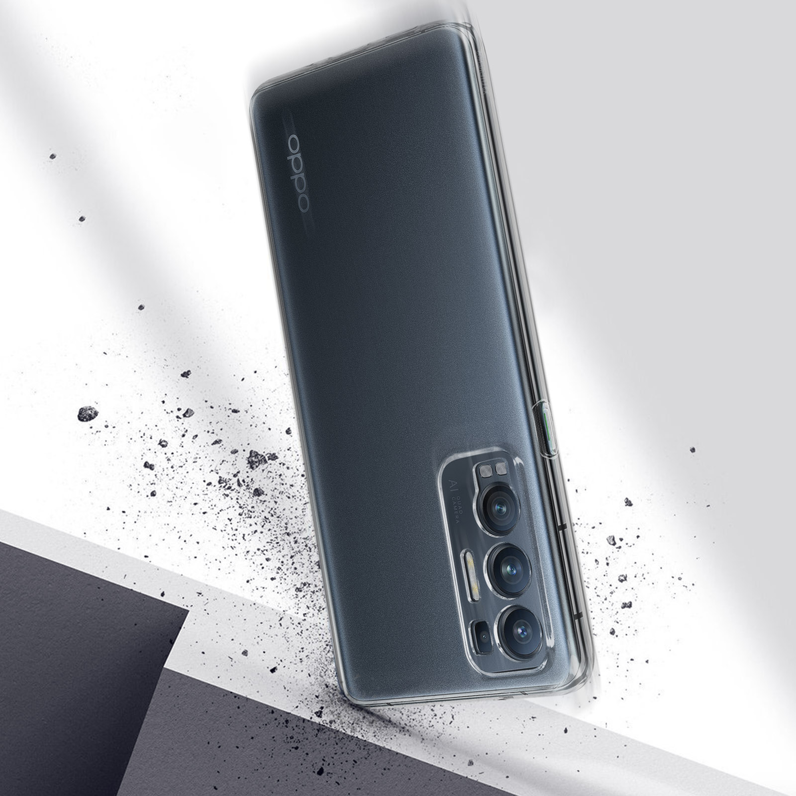 Cover Oppo X3 Neo 360° Antiurdo Trasparente | Custodia Anteriore E Posteriore In Silicone Morbido