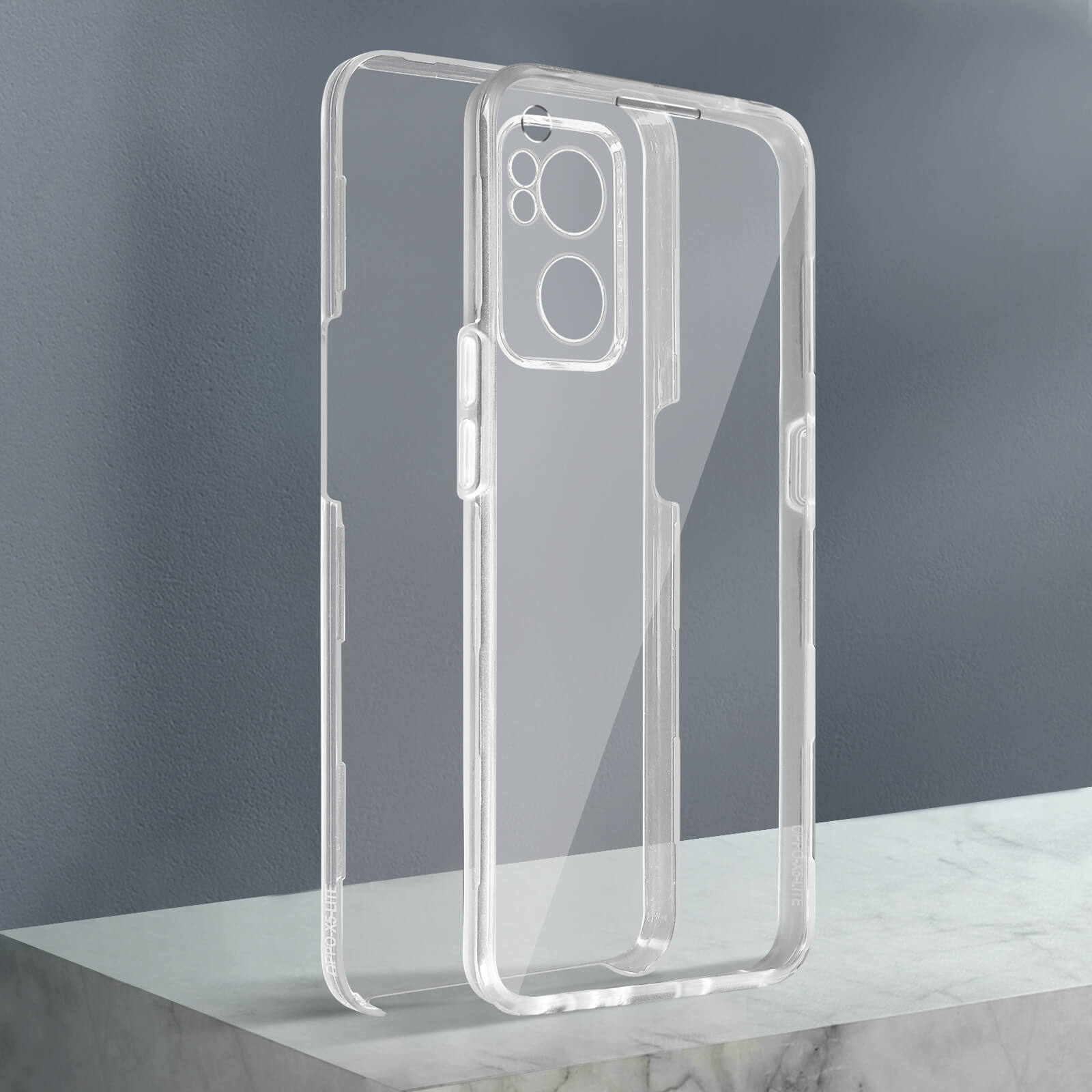 Coque 2en1 Anti-choc Pour Oppo Find X5 Lite 5G - Double Couche TPU Souple + PC Rigide - Transparente - Protection 360° Complète