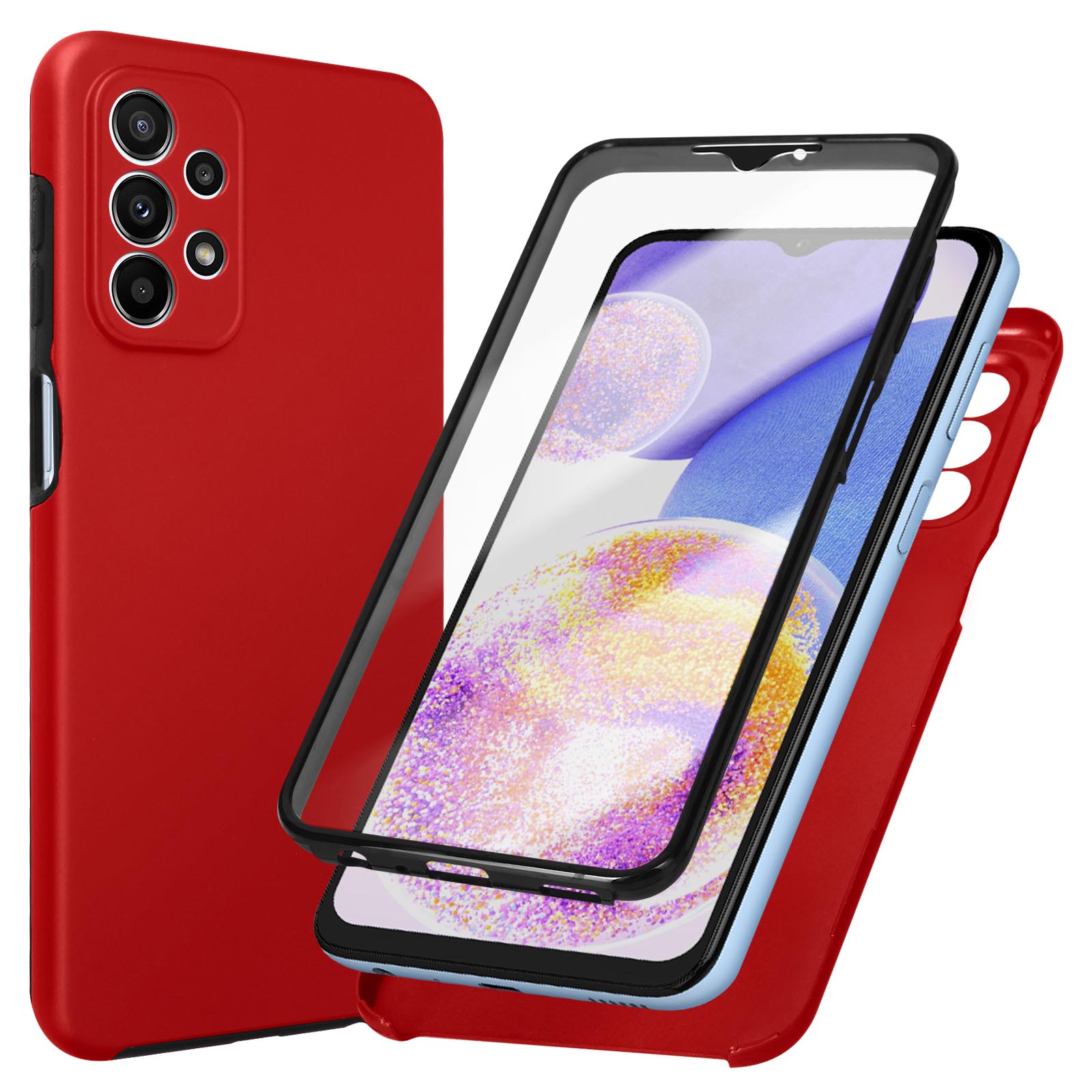 LeYi Cover per Samsung A23 5G/4G: con Vetro Temperato [2 Pack],Custodia