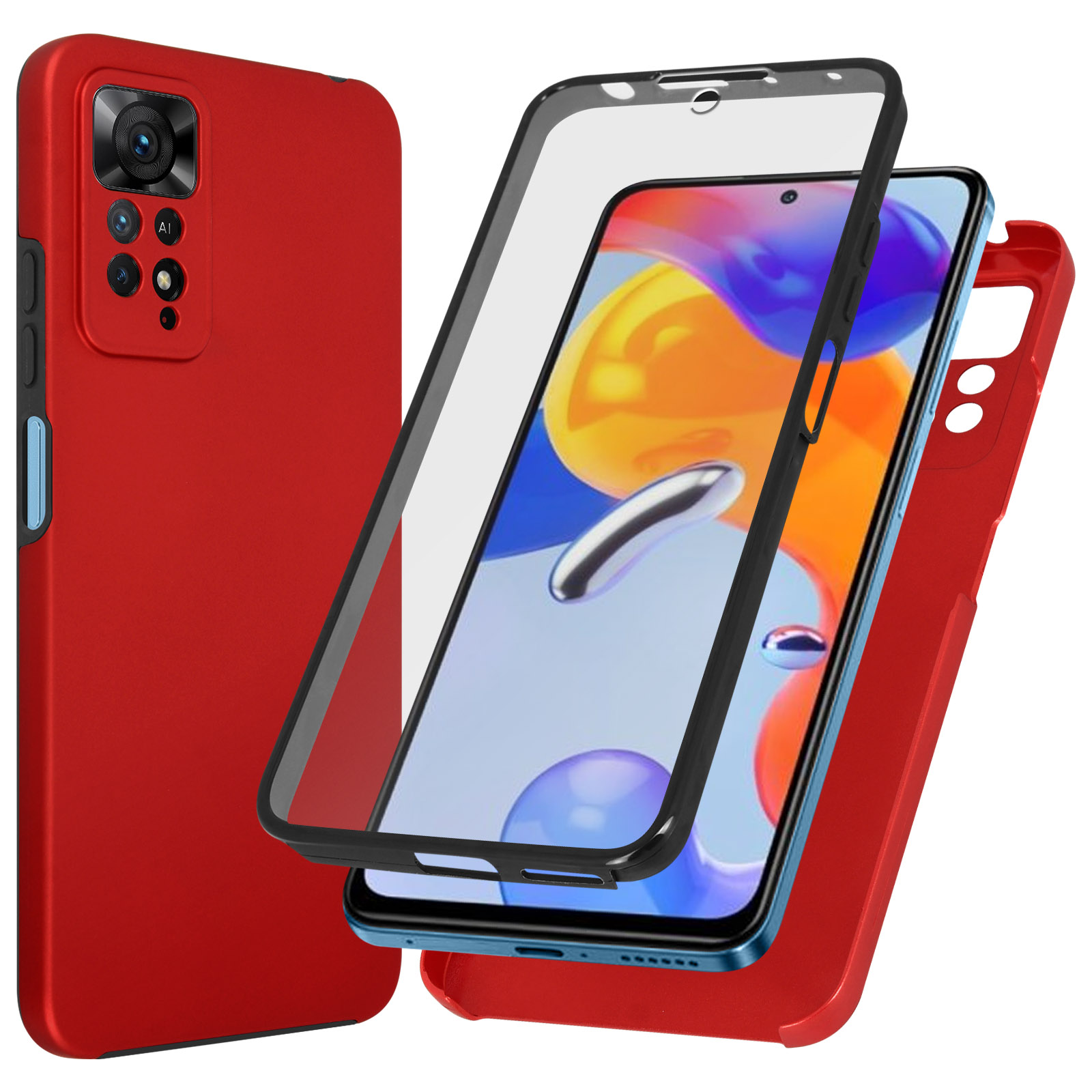 Cover QIYIN Per Xiaomi Redmi Note 10 Pro 4G - Custodia In Silicone Morbido Viola Con Cornice Oro - 3