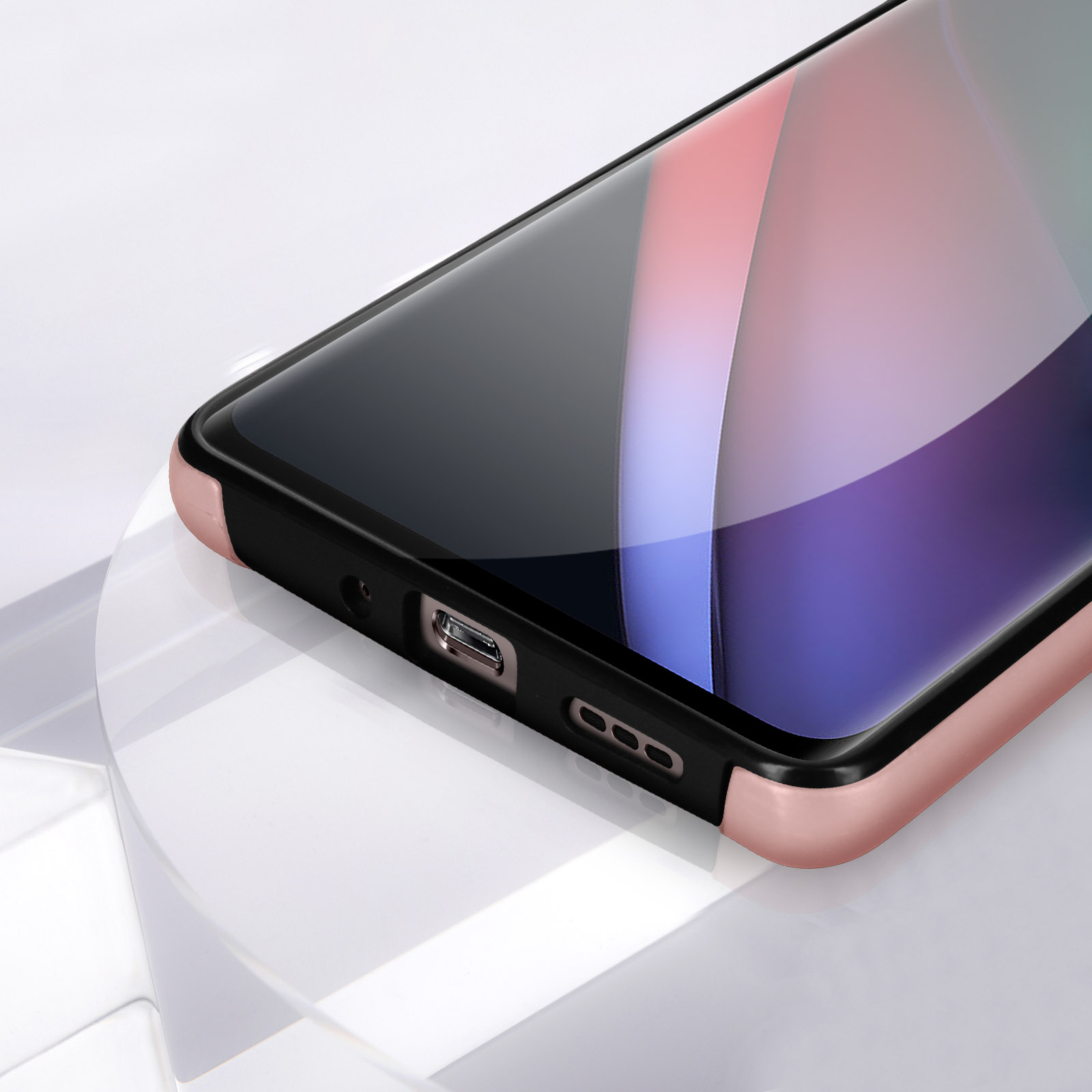HualuBro Cover Portafoglio Per Oppo Find X2 Neo | Flip Cover A Libro In Pelle PU Con Chiusura Magnetica | 5 Slot Carte E Tasca | Funzione Stand | Colore Rosa - 6