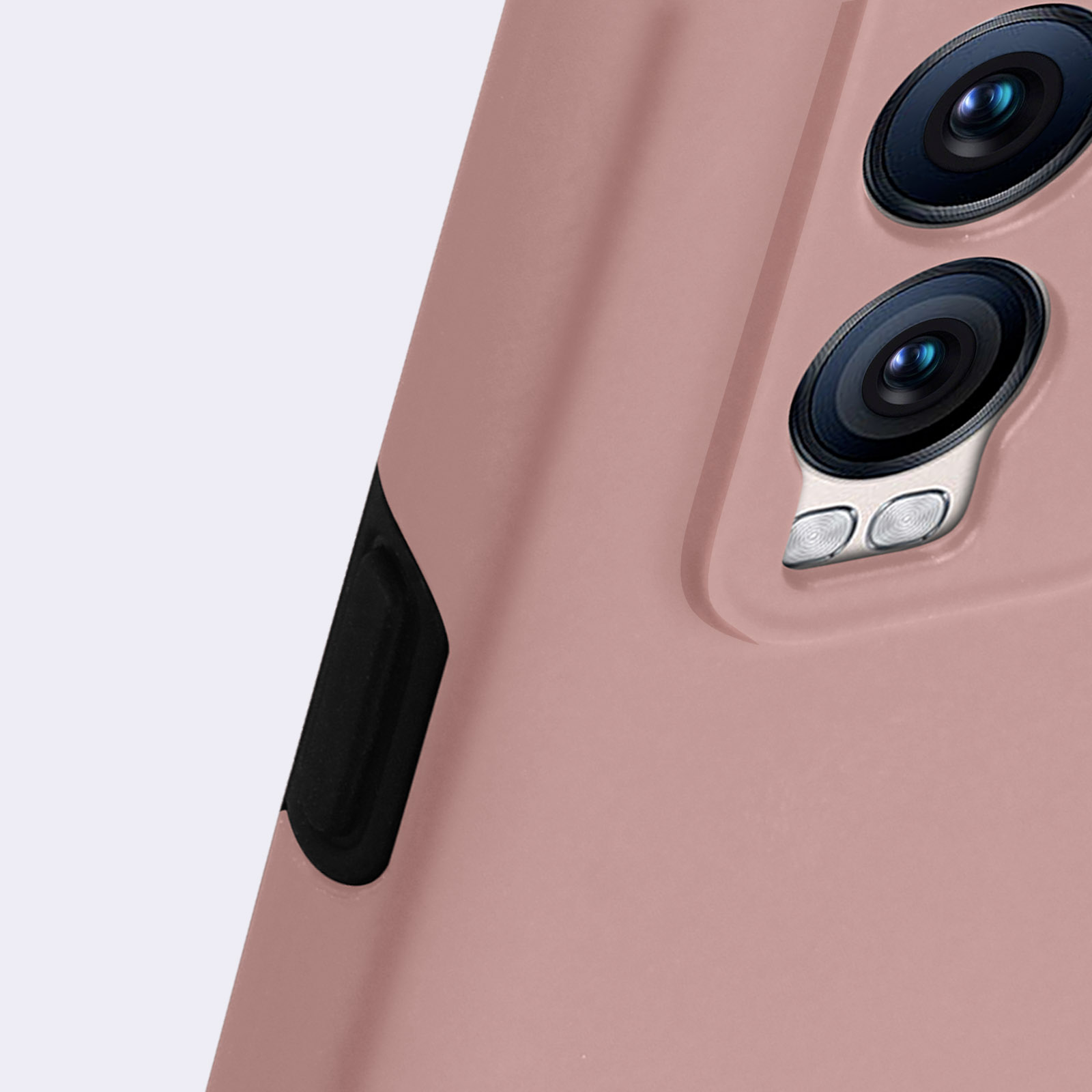 Custodia per OPPO Find X3 Neo Silicone Morbido Rosa, Effetto Glitter per OPPO Find X3 Neo Cover Trasparente Sottile Fiore Antiurto Case Brillantini ( Viola