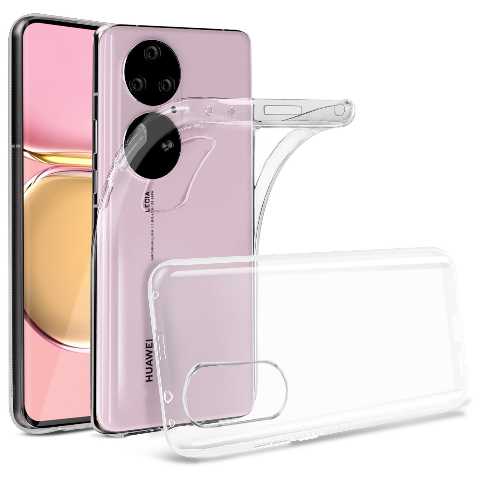 Custodia in silicone trasparente ultra sottile per Huawei P50 P40 P30