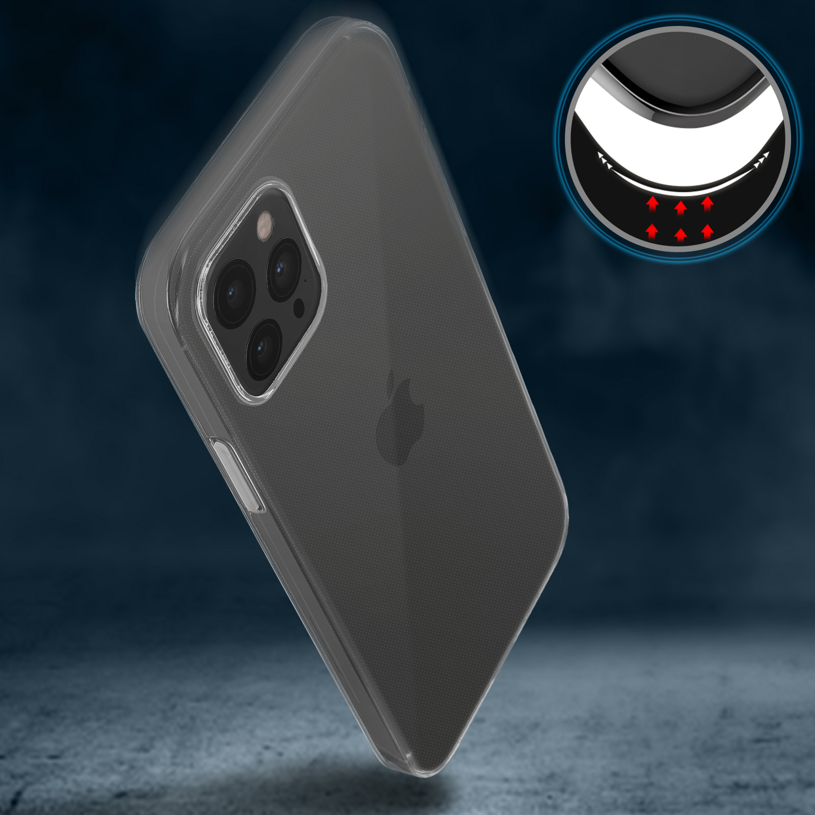 Custodia TPU Trasparente Rosa per iPhone 12 Pro Max - Leggera e Flessibile