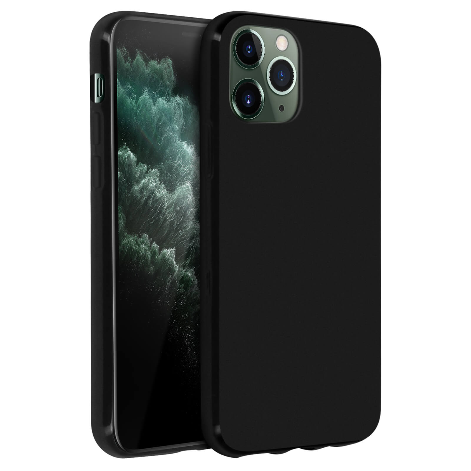 custodia iPhone 14 Plus rossa, pellicola protettiva in vetro blindato, custodia in silicone liquido