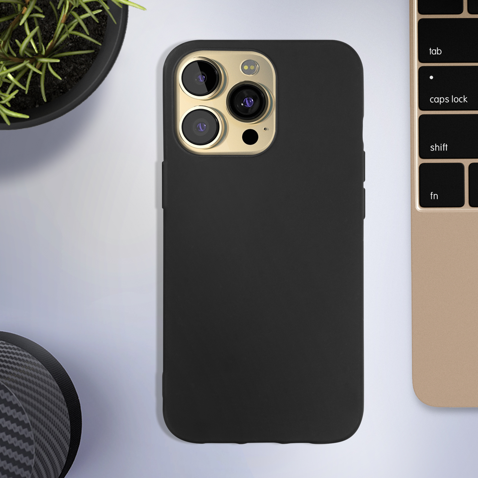 NALIA Cover In Pelle Per IPhone 13 Pro Max - Custodia Sottile In Silicone Nero Antiscivolo - 2