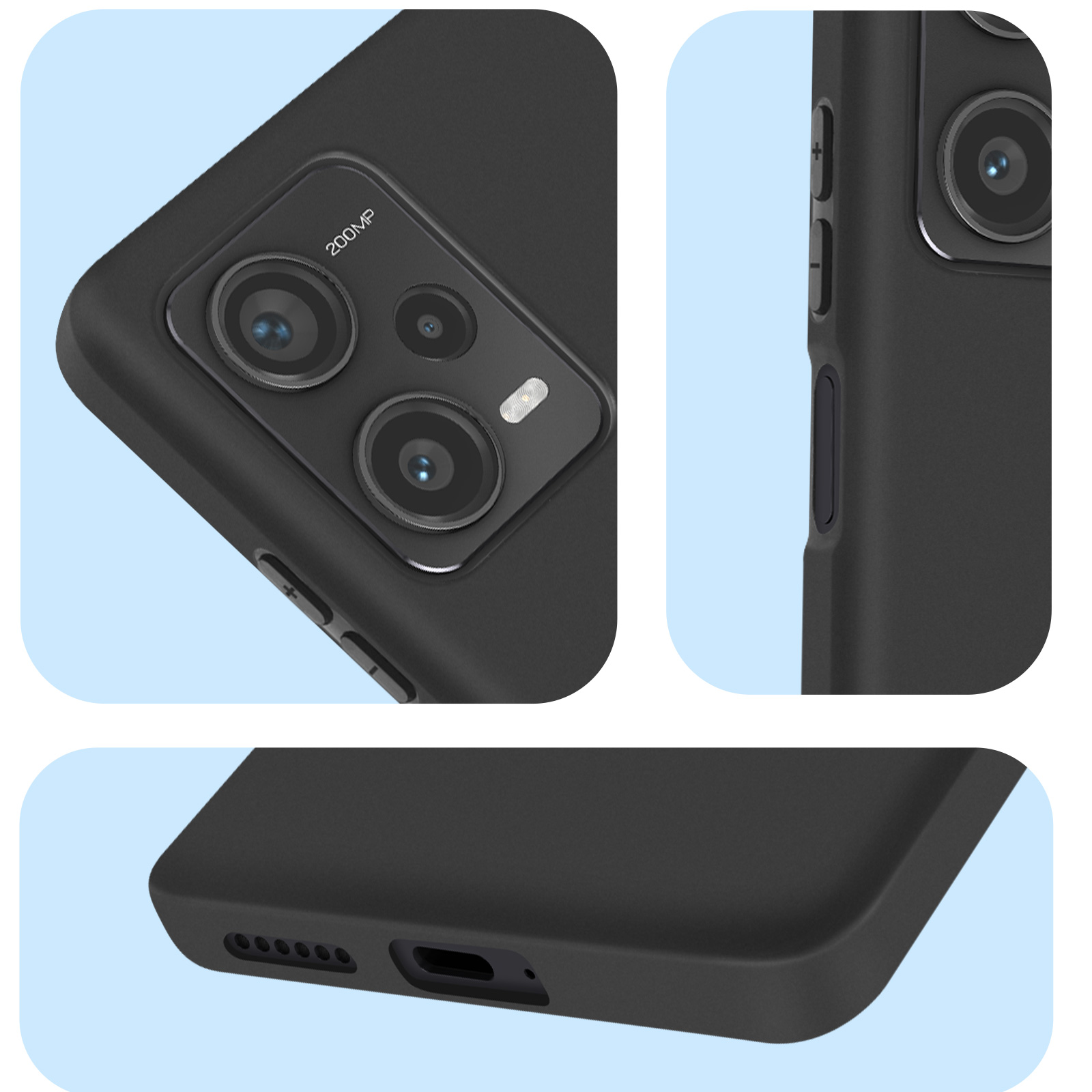 TAUYN Cover A Libro Con Portafoglio Per Xiaomi Redmi Note 12 Pro Plus - Pelle PU E TPU, Protezione RFID, Chiusura Magnetica, Funzione Stand - Blu - 2