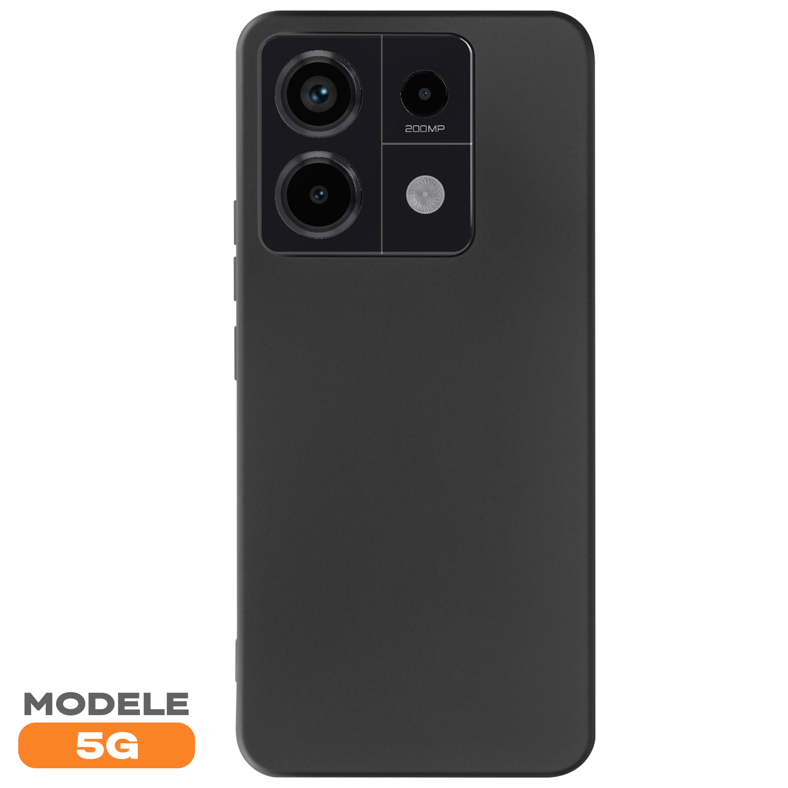 Cover Antiurto Avizar per Xiaomi Redmi Note 13 5G - Silicone Candy Nero