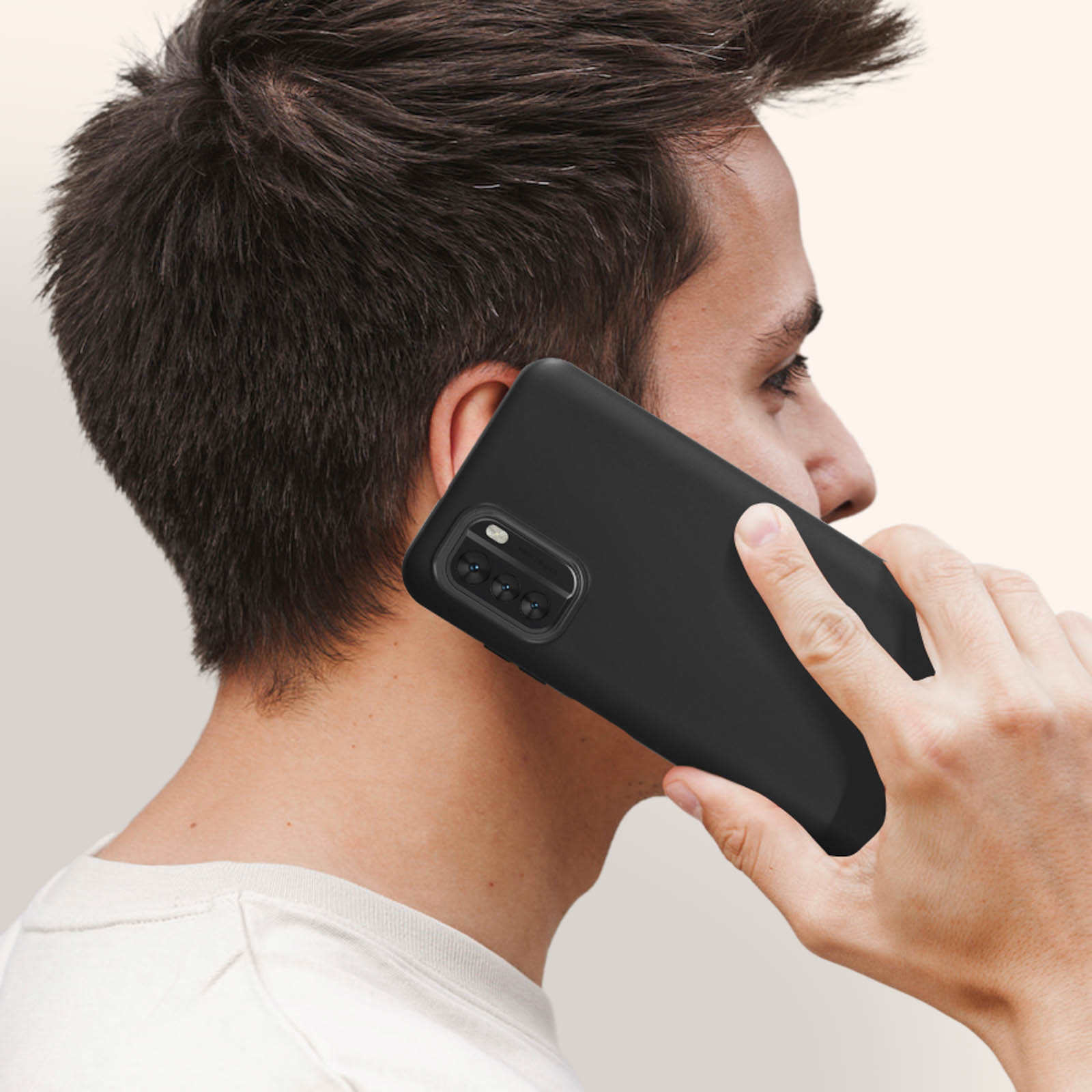 CXKJ Custodia per Nokia G60 (6.58 Pollice) + Pellicola Vetro Temperato,Nero Cover Morbido Silicone Custodie TPU Cover,per G60 Antiurto Case - A4