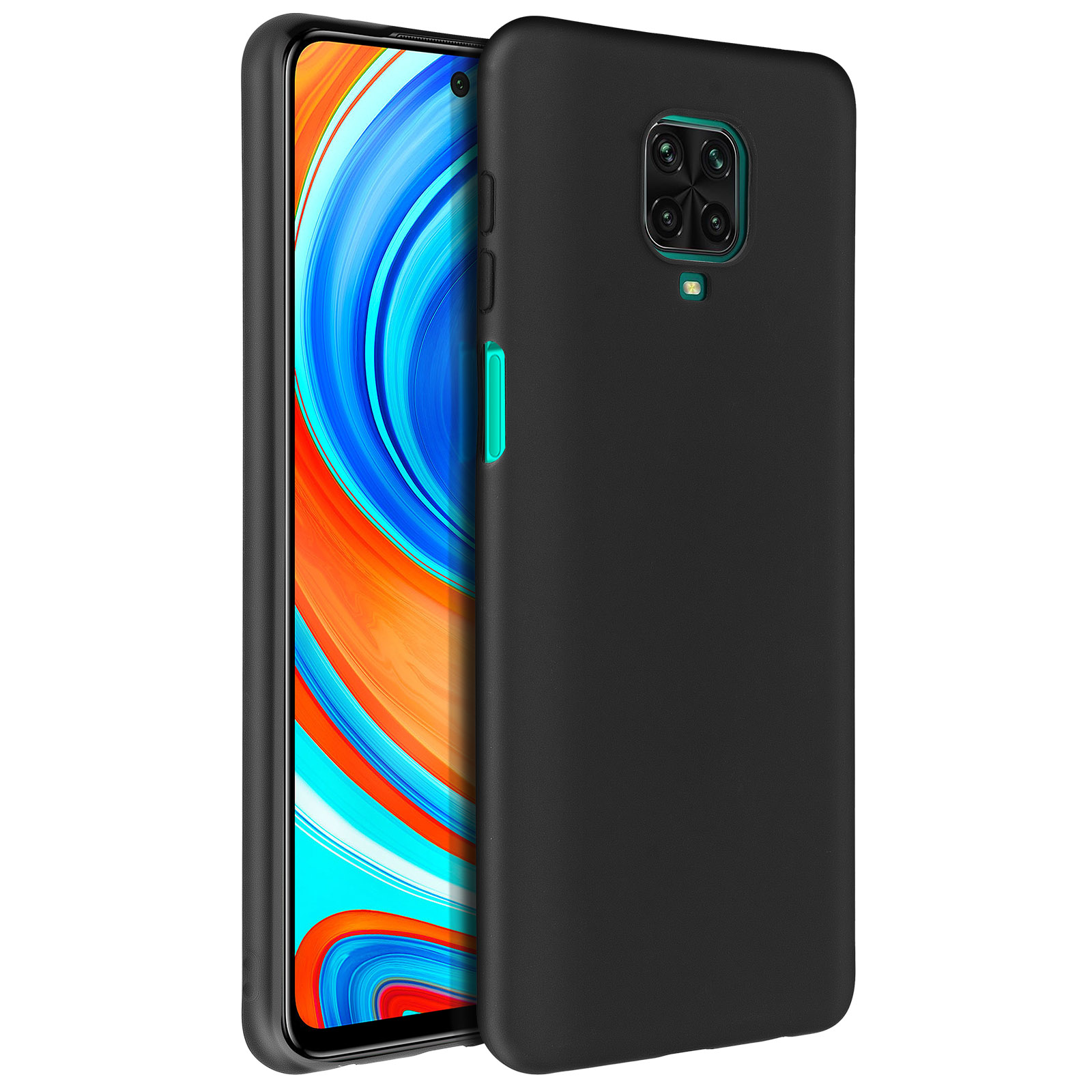 Coque Xiaomi Redmi Note 9S/9 Pro NEINEI – Double Protection TPU+PC, Bague Support Invisible, Avec 2 Verres Trempés, Or Rose