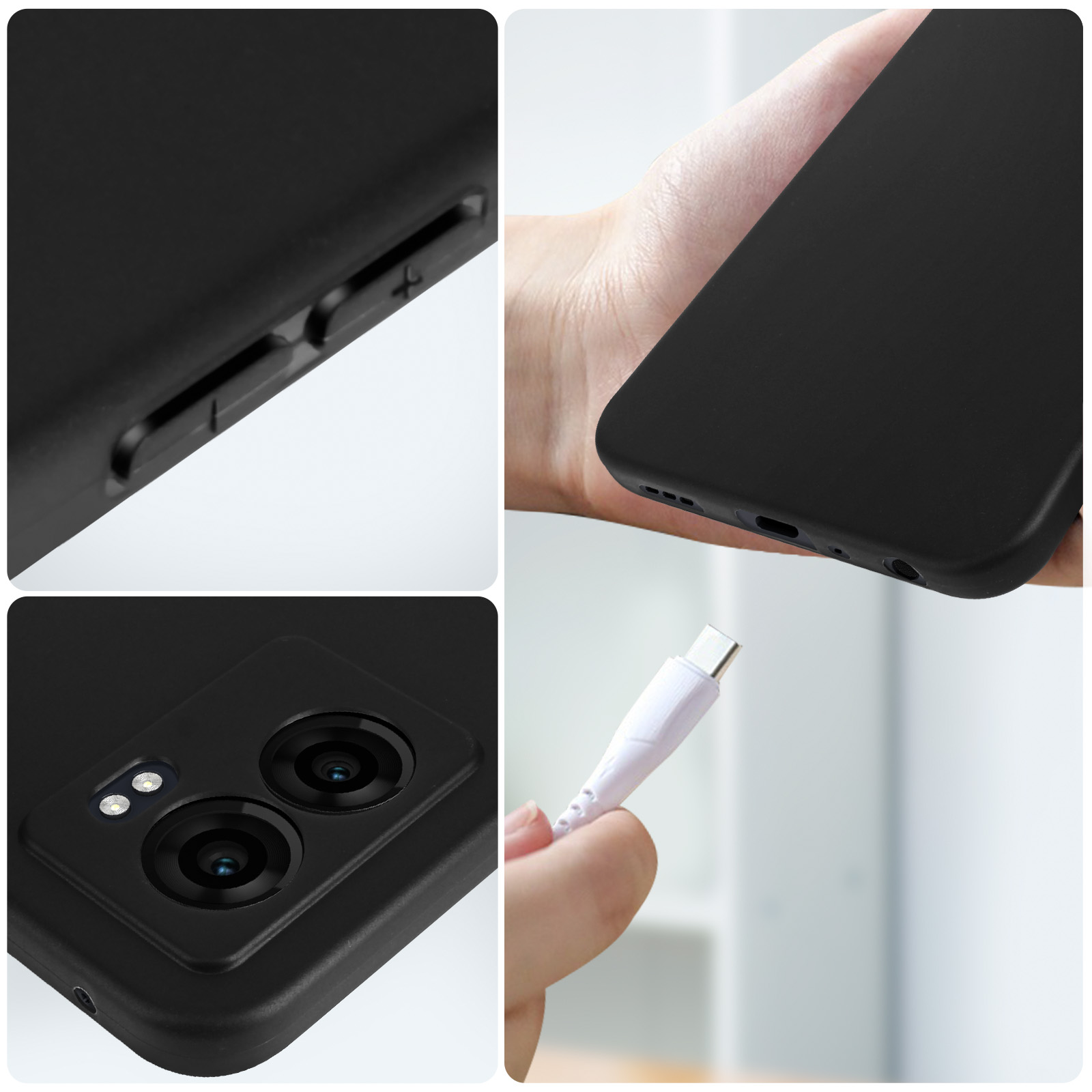 Custodia Flip Con Porta Carte E Stand Per OPPO A77 5G / A57S - Silicone TPU, Cover Protettiva Compatibile Anche Con Realme Narzo 50 5G (6,6 Pollici)