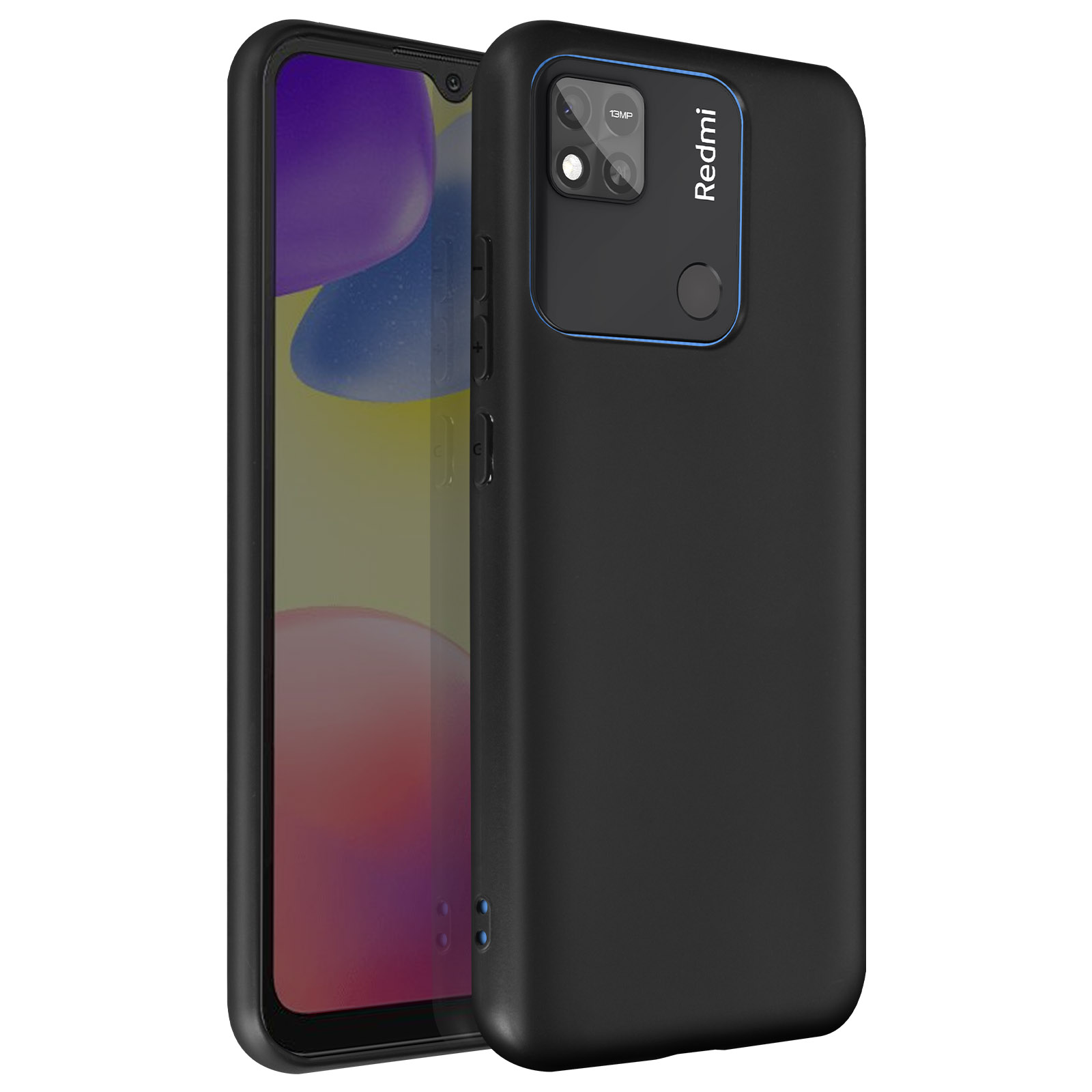 Cover Per Xiaomi Redmi 10A Blu: Custodia Morbida In Silicone TPU Antiurto E Antigraffio - 4