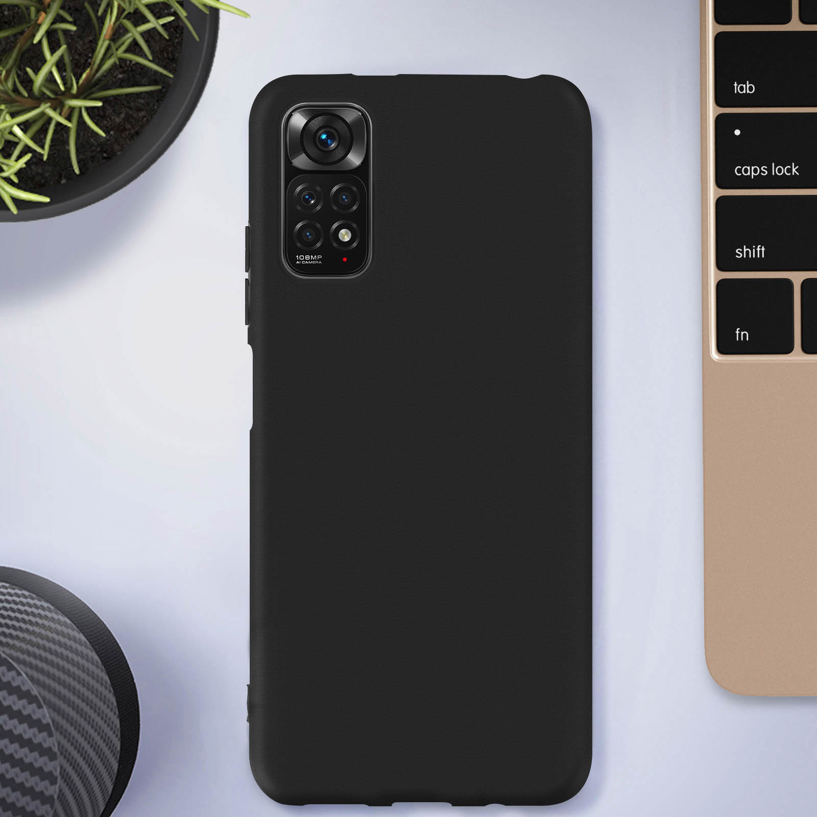 Custodia Redmi Note 11S Custodia Slim Per Xiaomi Redmi Note 11 E 11S - Copertina Nera Opaca Antishock, Sottile E Protettiva Cover Redmi 11 - Foto 2