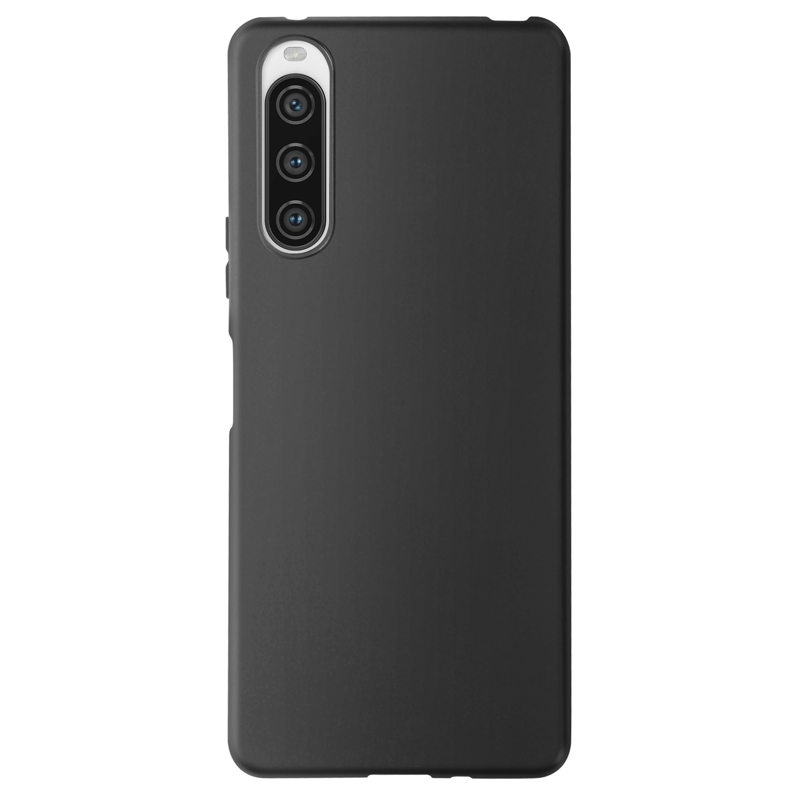 Sony Cover Elegante Con Supporto Per Xperia 10 III - Custodia Antibatterica E Robusta, Colore Nero, Visione Video Orizzontale