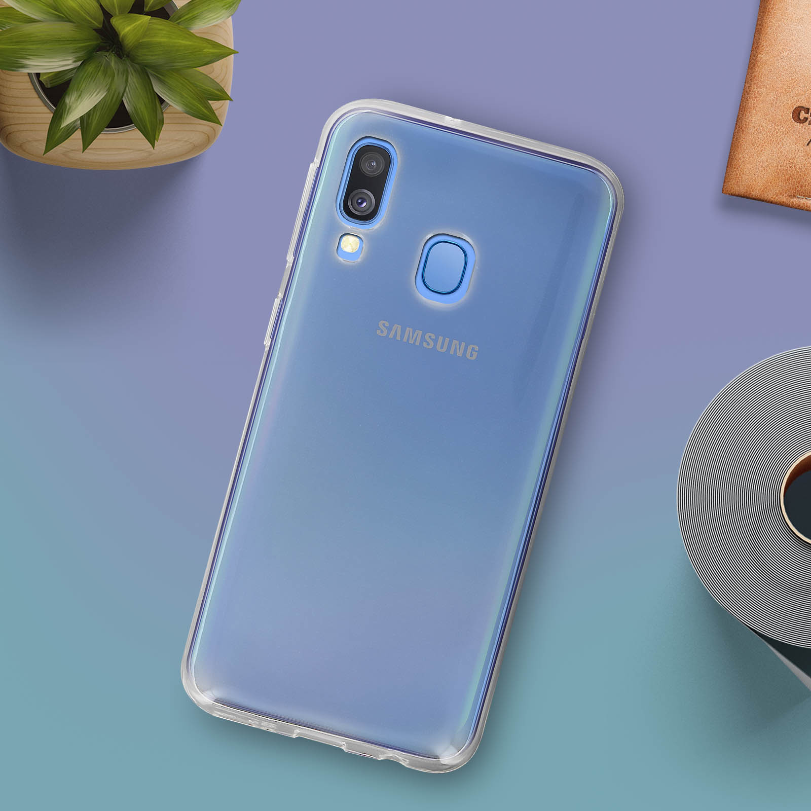 Cover protettiva in Silicone Gel, Flessibile e Resistente - Trasparente per Samsung Galaxy A40 - Italiano