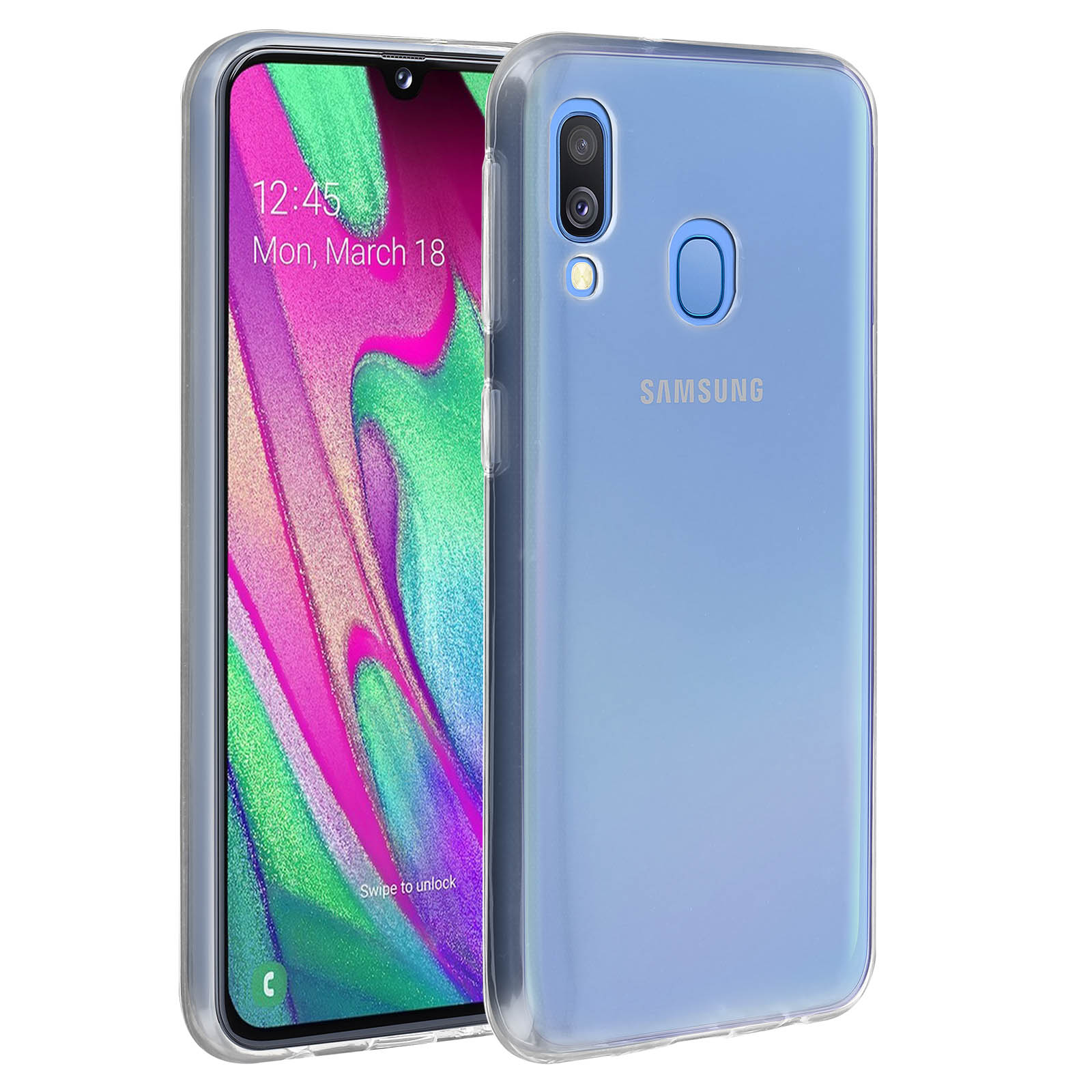 Ksix Custodia Flessibile Per Samsung Galaxy A40 - Cover Trasparente In TPU, Protezione Antiurto, Sottile - 2