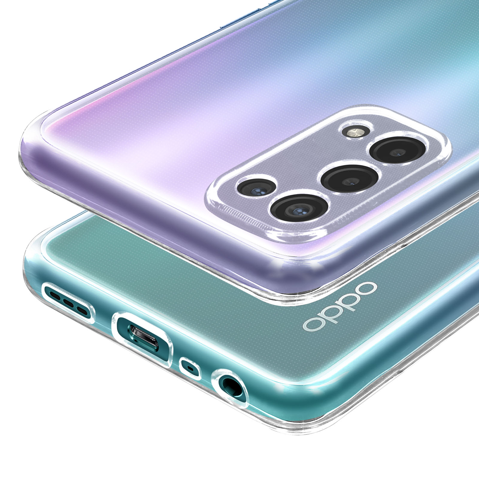 Custodia Per OPPO A54 (5G) A74 (5G) / A93 (5G) Cover Gel Silicone Soft VETRO - Foto 4