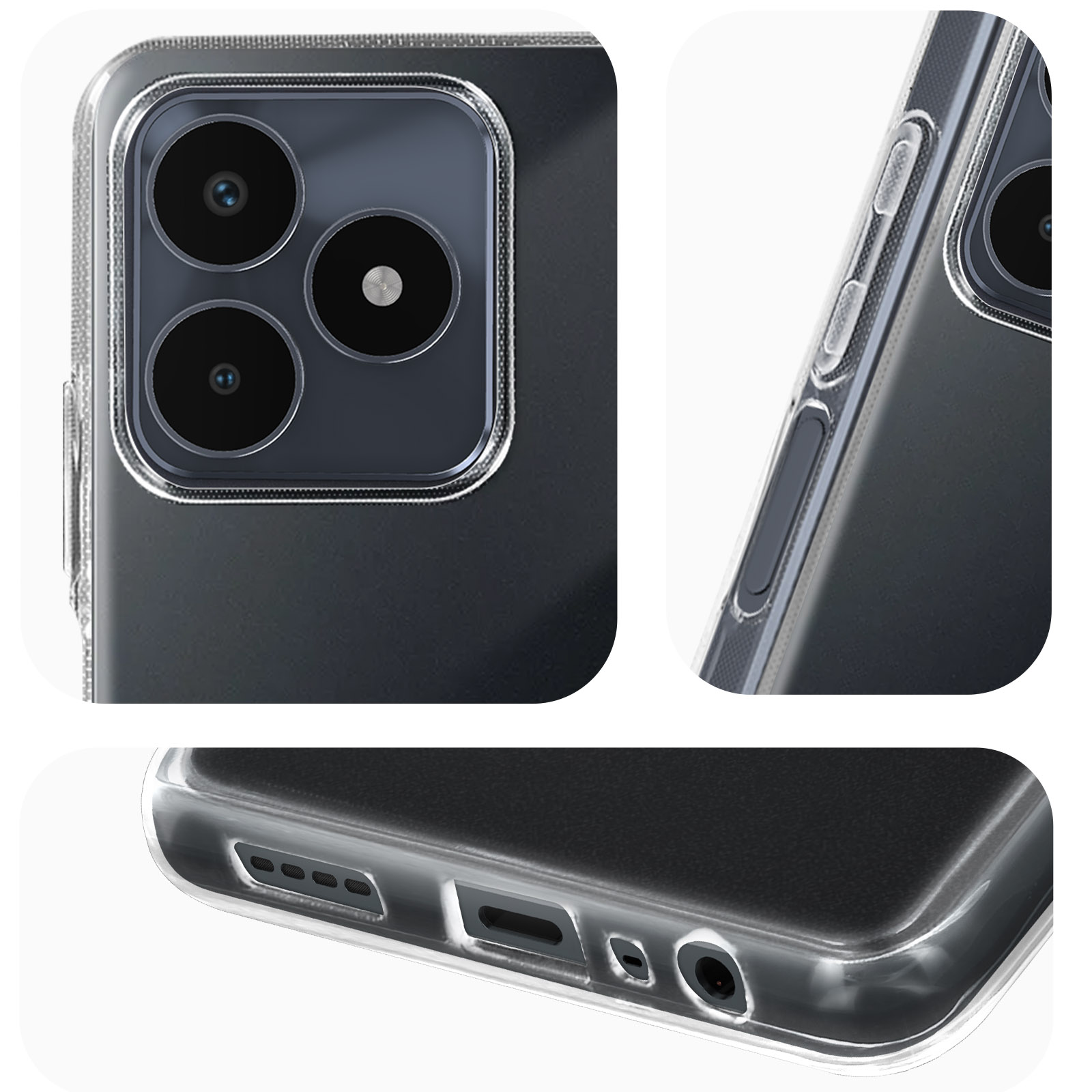 Paekear Coque Pour Realme C53 4G Avec Cordon De Collier, Cover