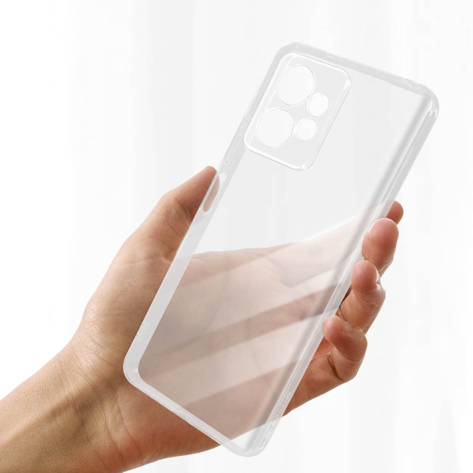 REY Cover In Gel TPU Anti-Shock Per Xiaomi Redmi Note 12 4G - Custodia Morbida Sottile, Trasparente, Antigraffio - copertina