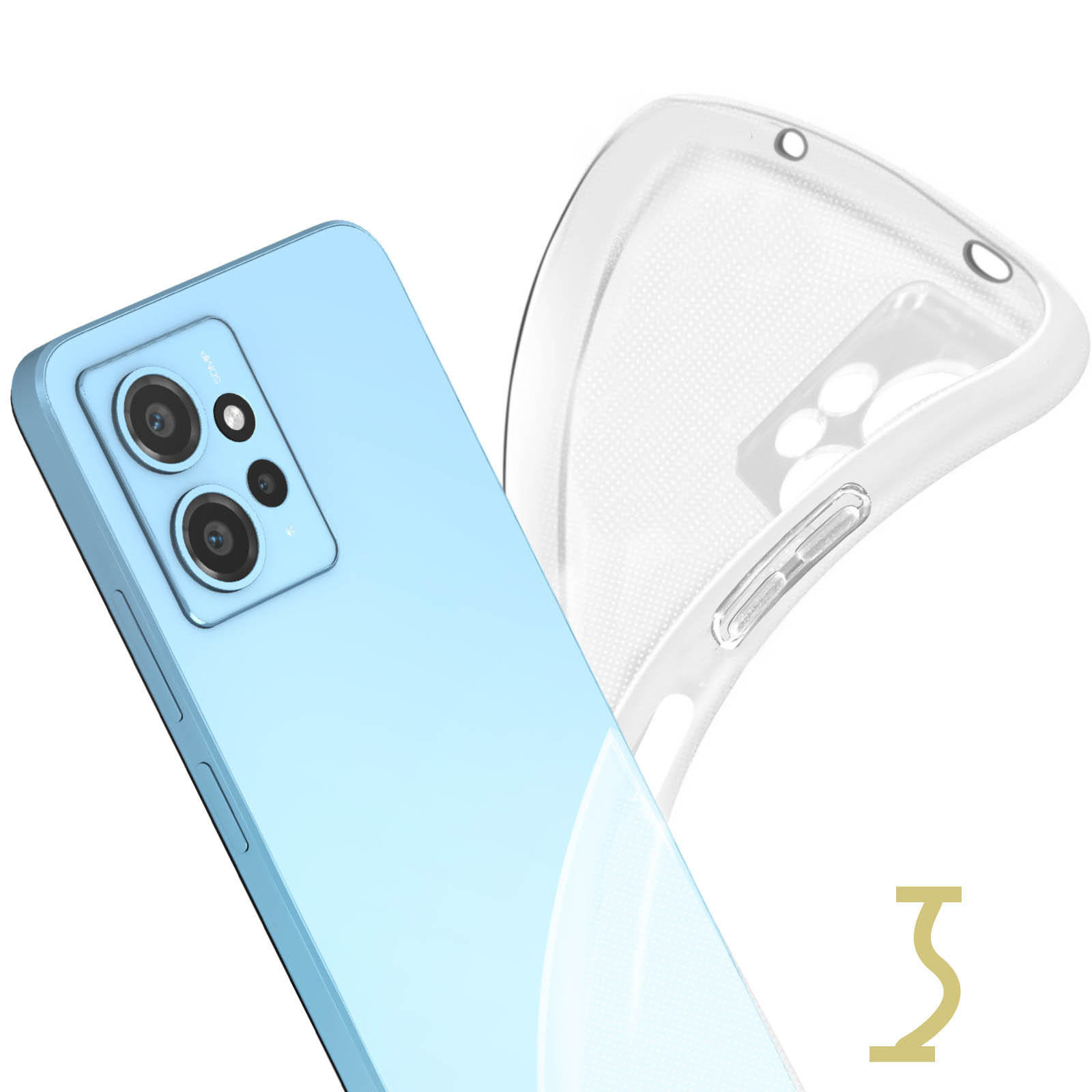 REY Cover In Gel TPU Anti-Shock Per Xiaomi Redmi Note 12 4G - Custodia Morbida Sottile, Trasparente, Antigraffio - 6