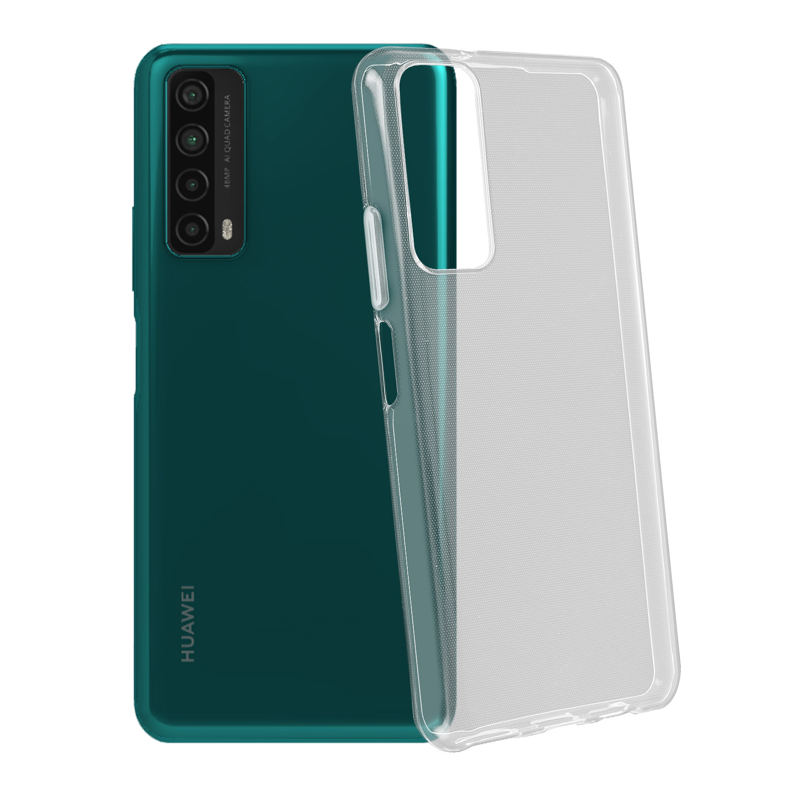 Suncase Cover In Silicone Trasparente Per Huawei P Smart (2021) - Custodia Antiurto Sottile E Flessibile - 3
